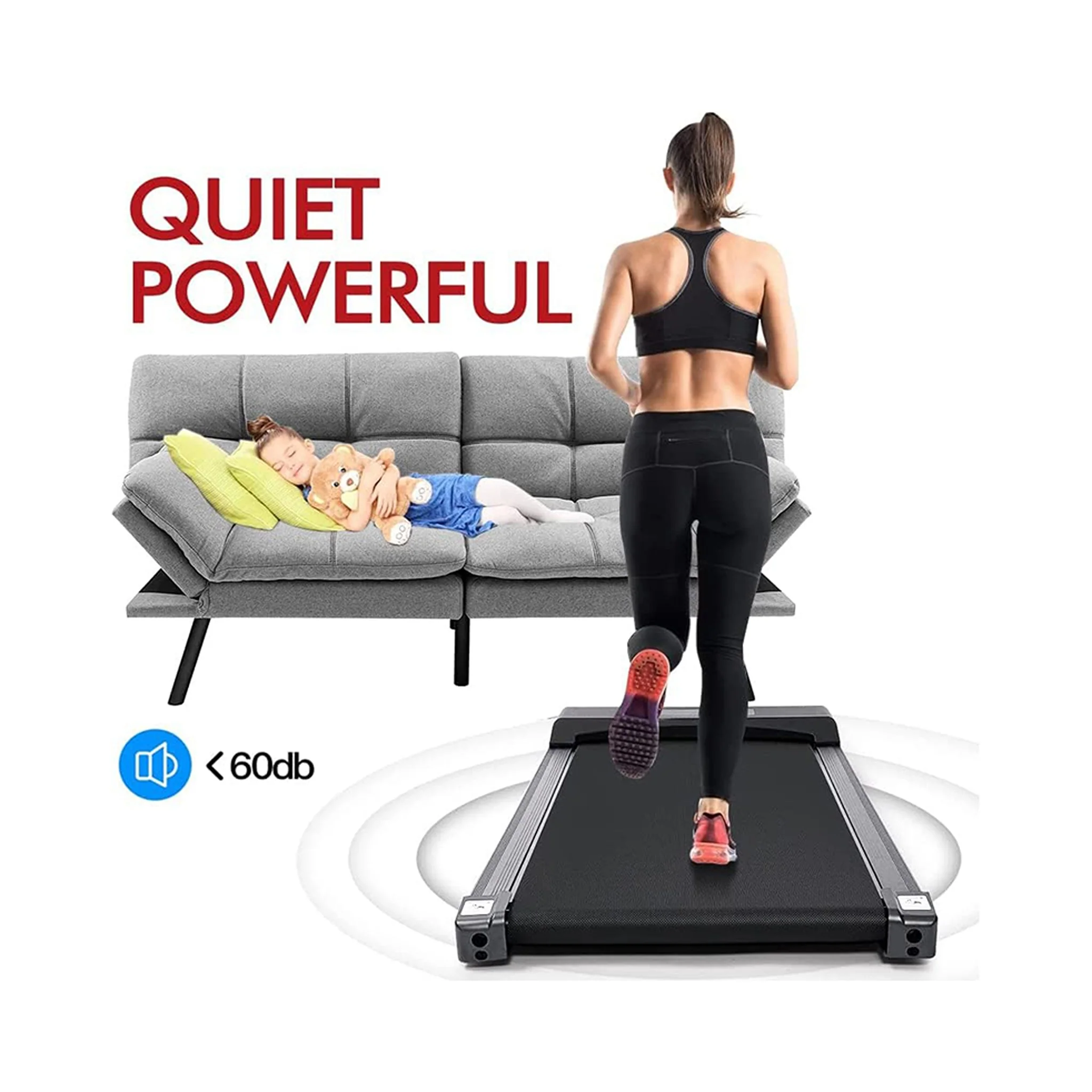 2 in 1 Walking Pad Desk Treadmill, C1 - Image 5