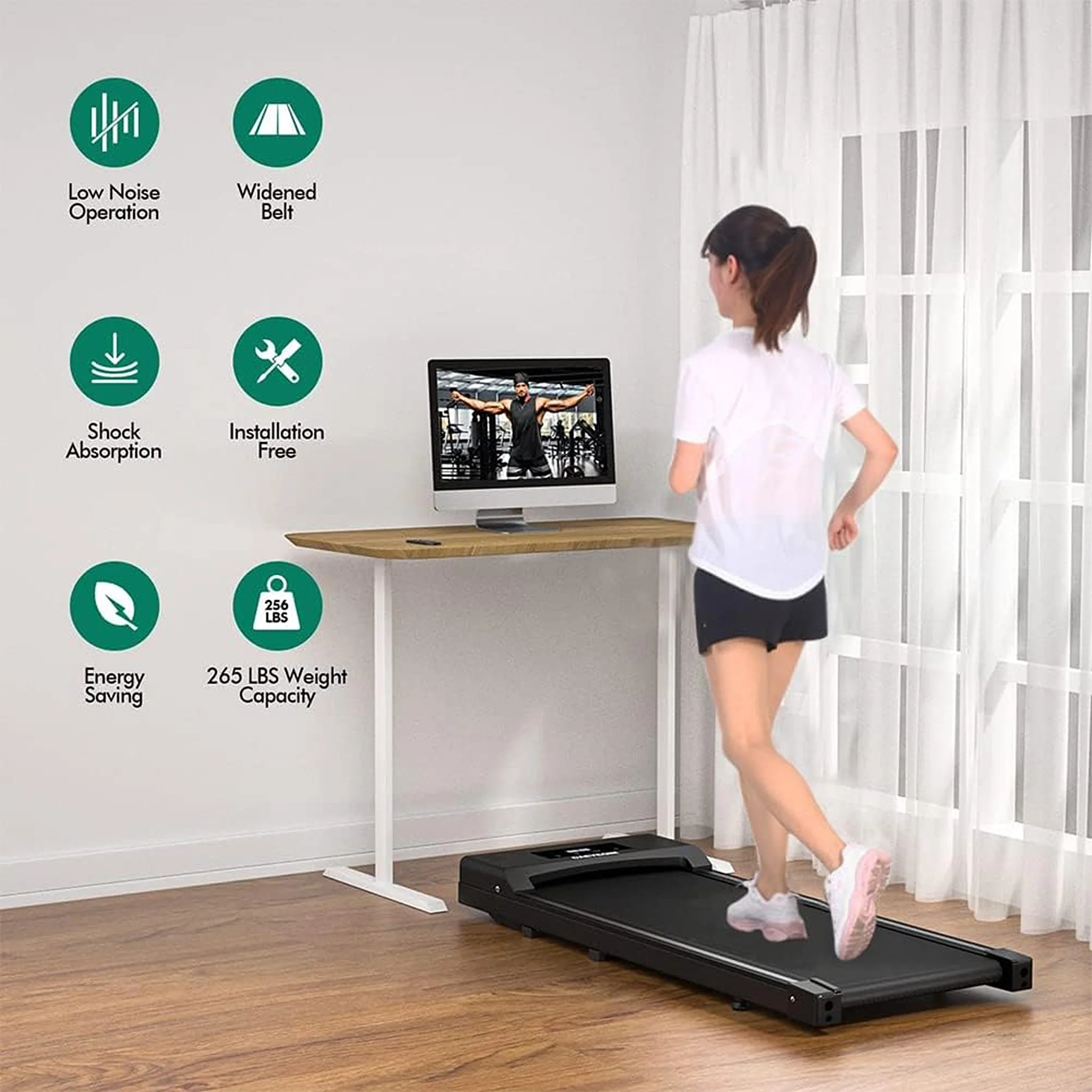 2 in 1 Walking Pad Desk Treadmill, C1 - Image 6