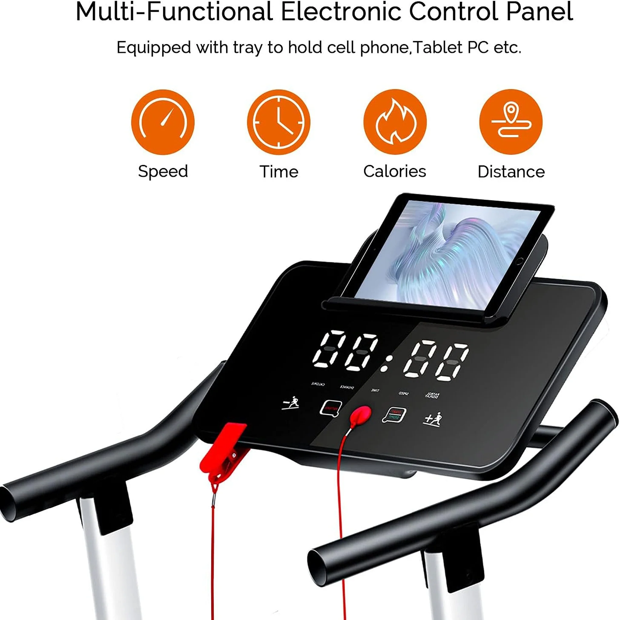 3.5HP Handrail Portable Fitness Treadmill - Image 2