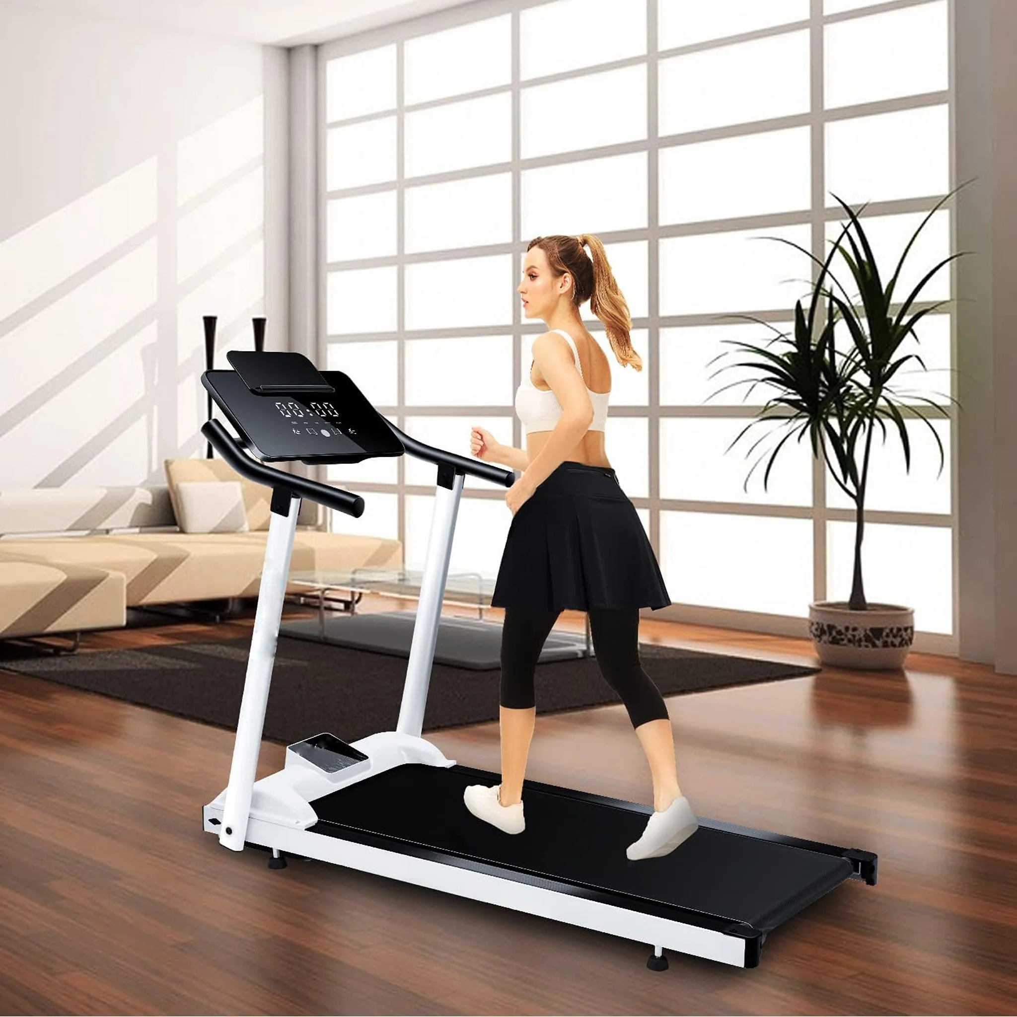 3.5HP Handrail Portable Fitness Treadmill - Image 6