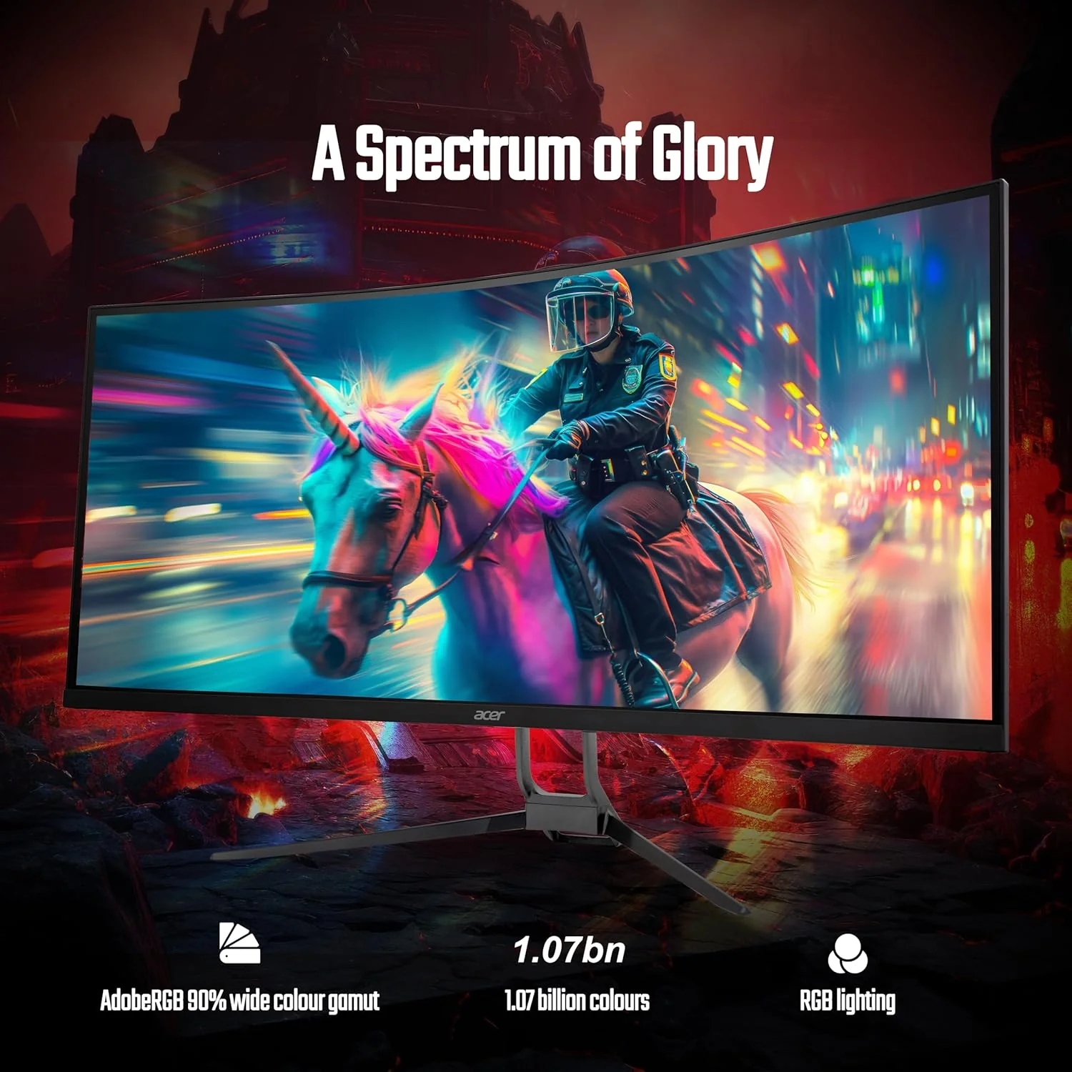 Acer 34 inch Curved Backlight LED Monitor - 120Hz, ED343CUR - Image 7