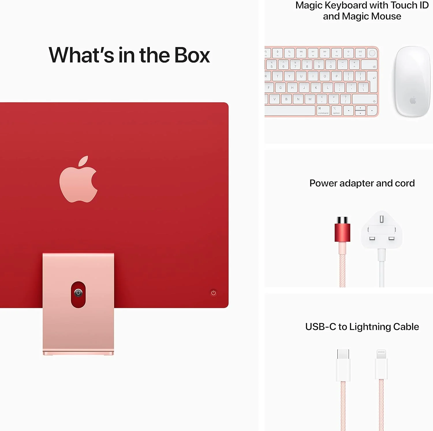 Apple iMac (24-inch, Apple M1 chip with 8‑core CPU and 8‑core GPU, 8GB RAM, 256GB) - Red - Image 7