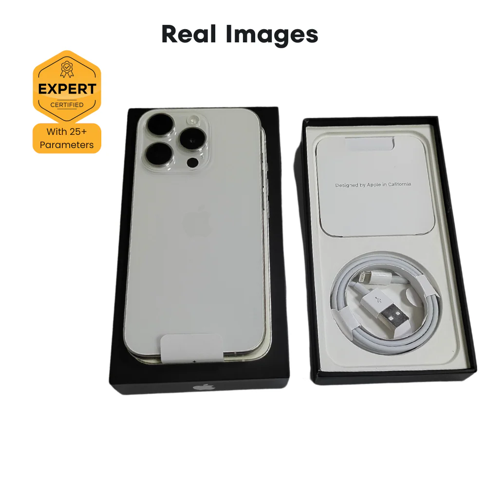 Apple iPhone 15 Pro - White Titanium - 128GB - Image 3