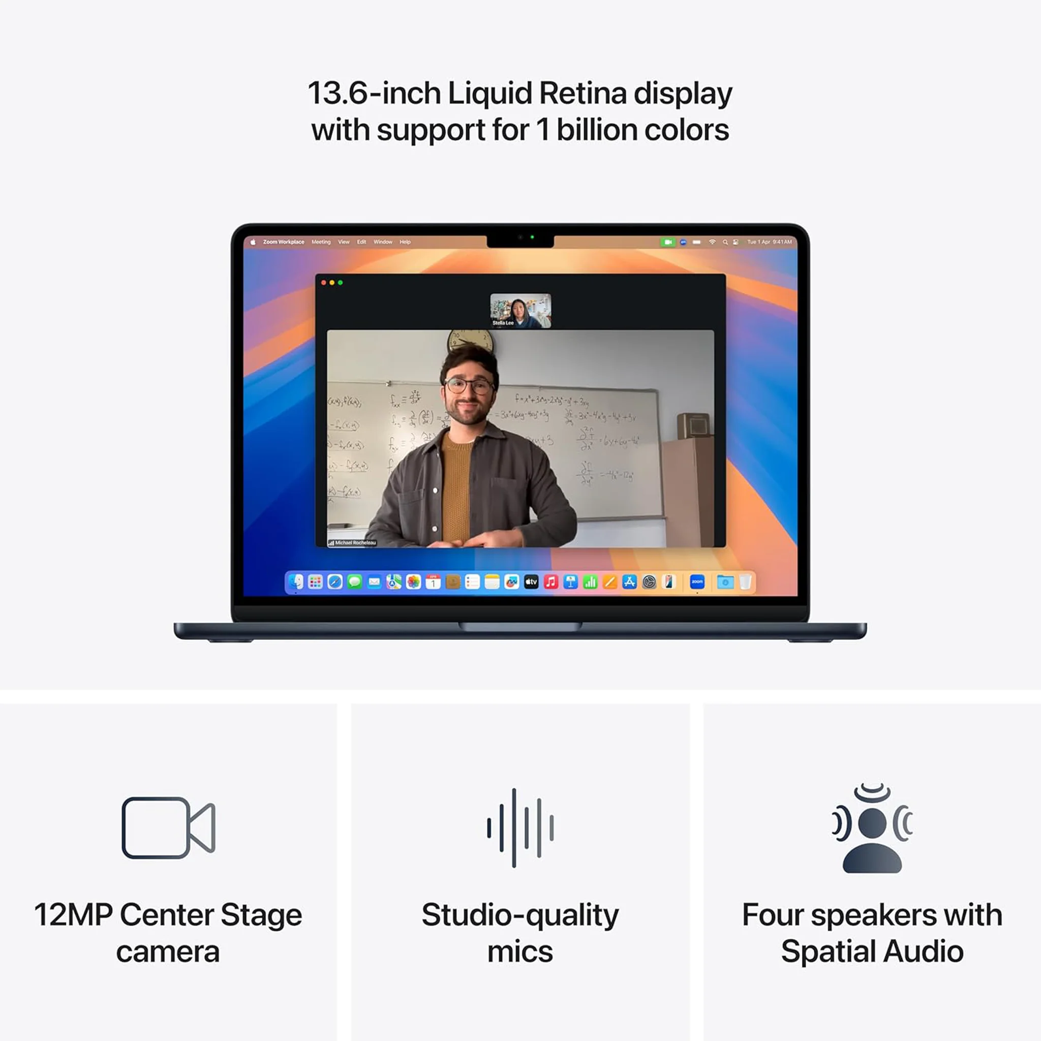 Apple MacBook Air (13-inch, Apple M4 chip with 10-core CPU and 8-core GPU, 16GB Unified Memory, 256GB) - Midnight - Image 4