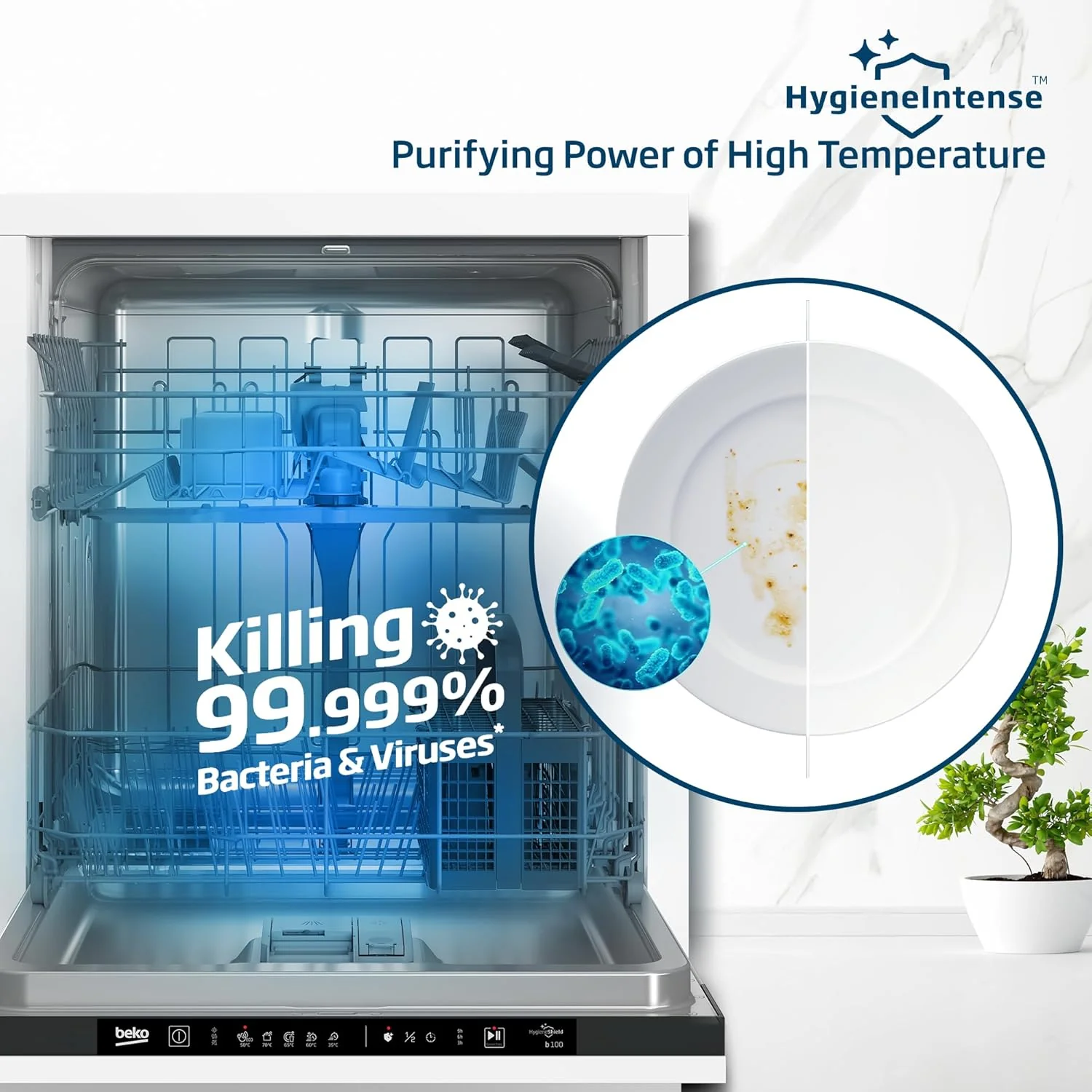 Beko 13 Place Built-in Dishwasher, DVN04X20S - Image 3
