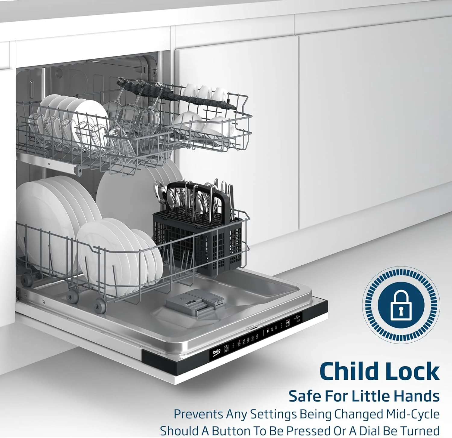 Beko 13 Place Fully Integrated Built-in Dishwasher, BDIN153E3 - Image 6