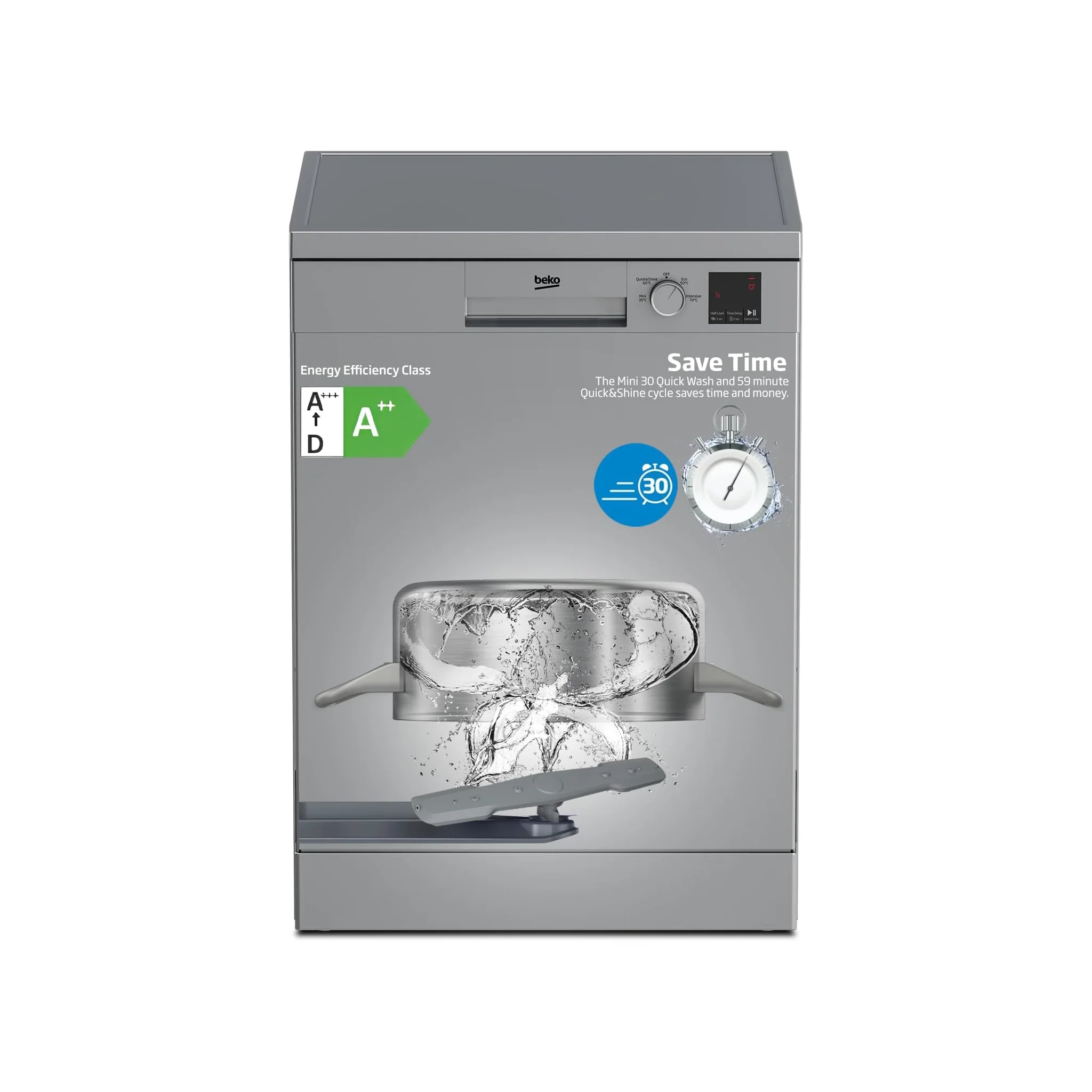 Beko 14 Place Free Standing Dishwasher, DVN04X20S
