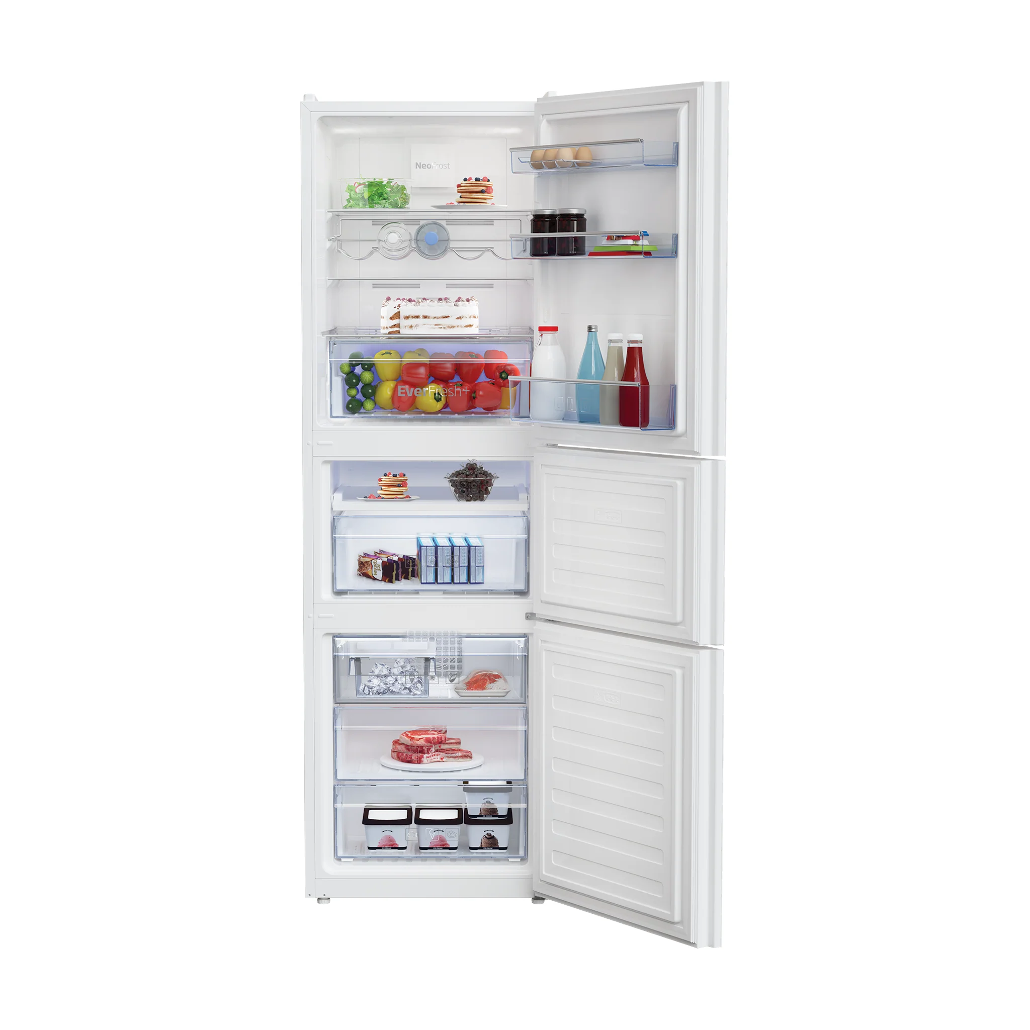 Beko 340L 3 Door Refrigerator, RTNT340E20VZQW - Image 4