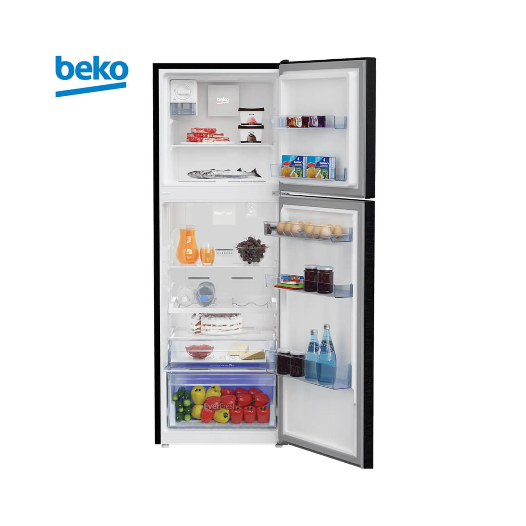 Beko 360L Double Door Refrigerator, RDNT360E20VZWB - Image 2