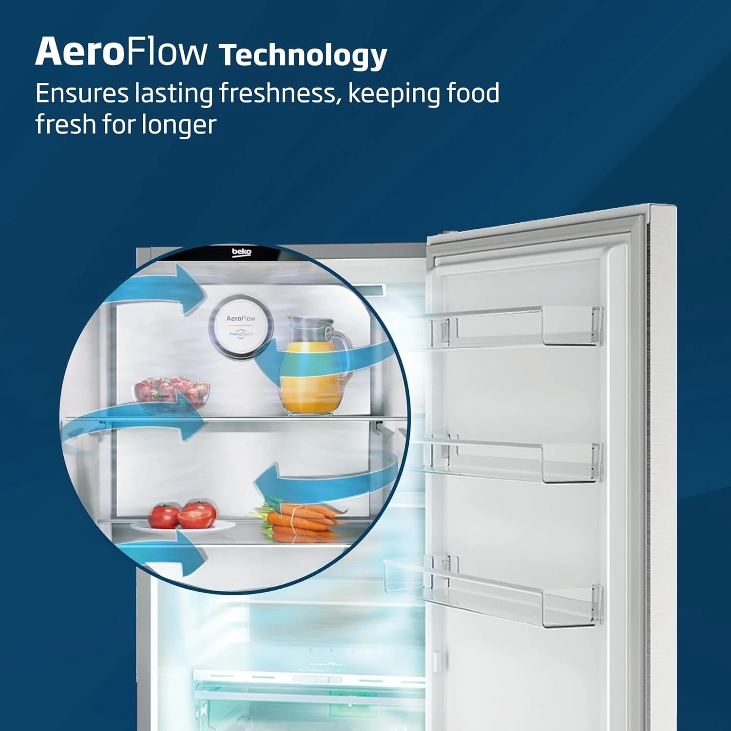 Beko 400L Double Door Refrigerator, RDNE400CS - Image 8
