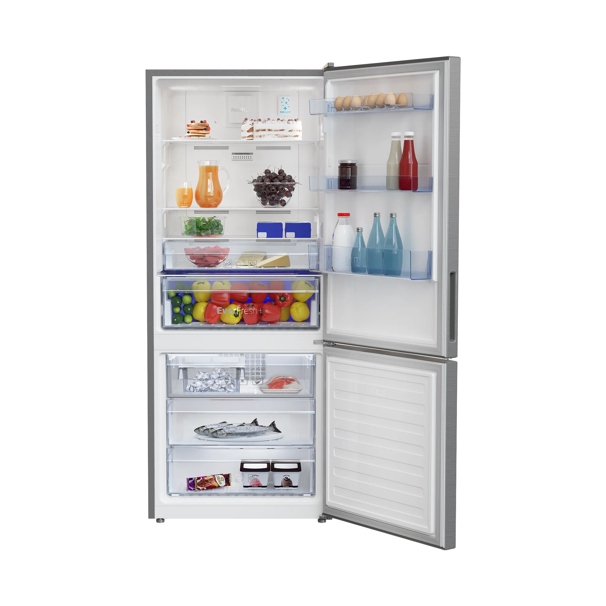 Beko 415L Double Door Refrigerator, RCNT415E50VZX - Image 4
