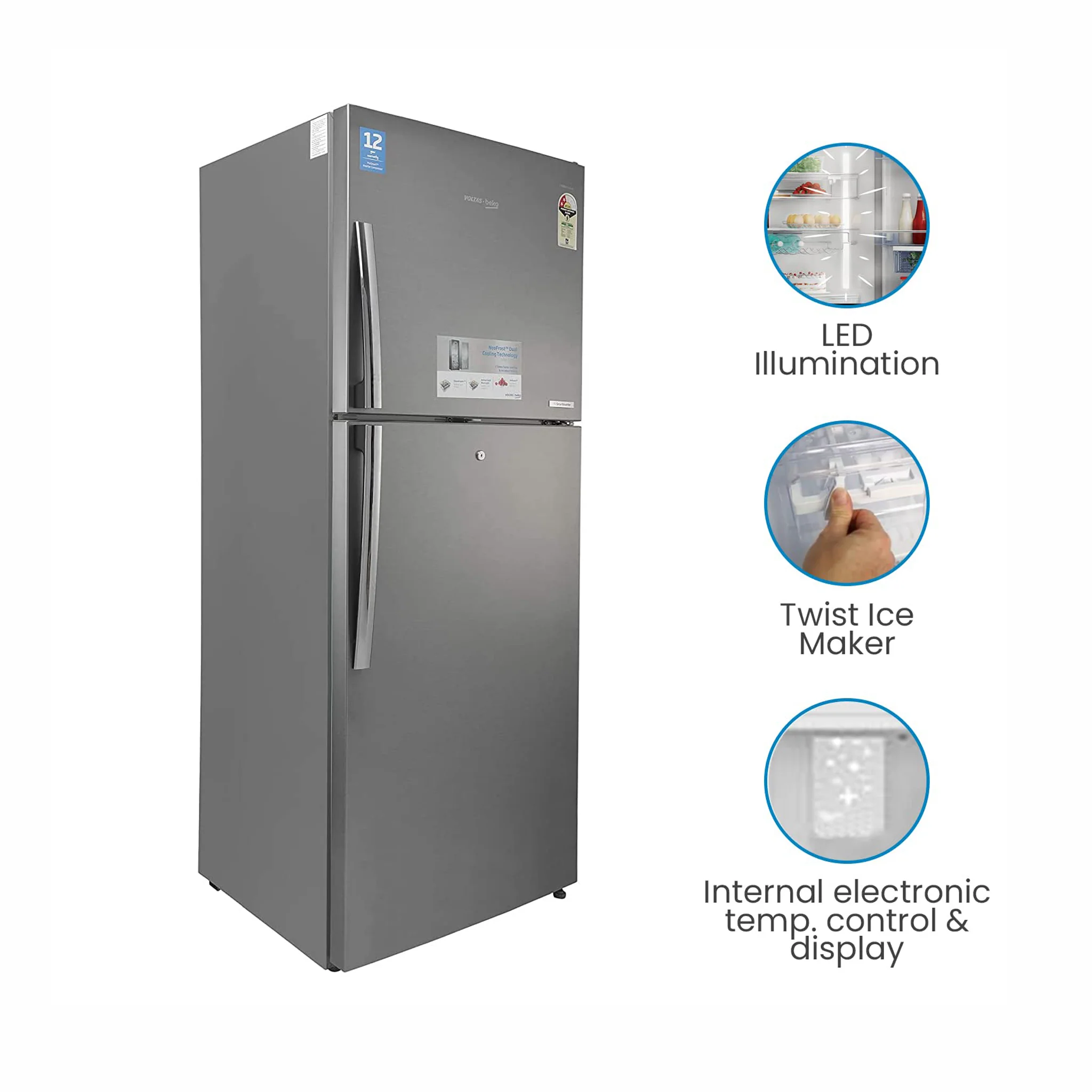 Beko 463L Frost Free Inverter Refrigerator, RFF463IF - Image 2