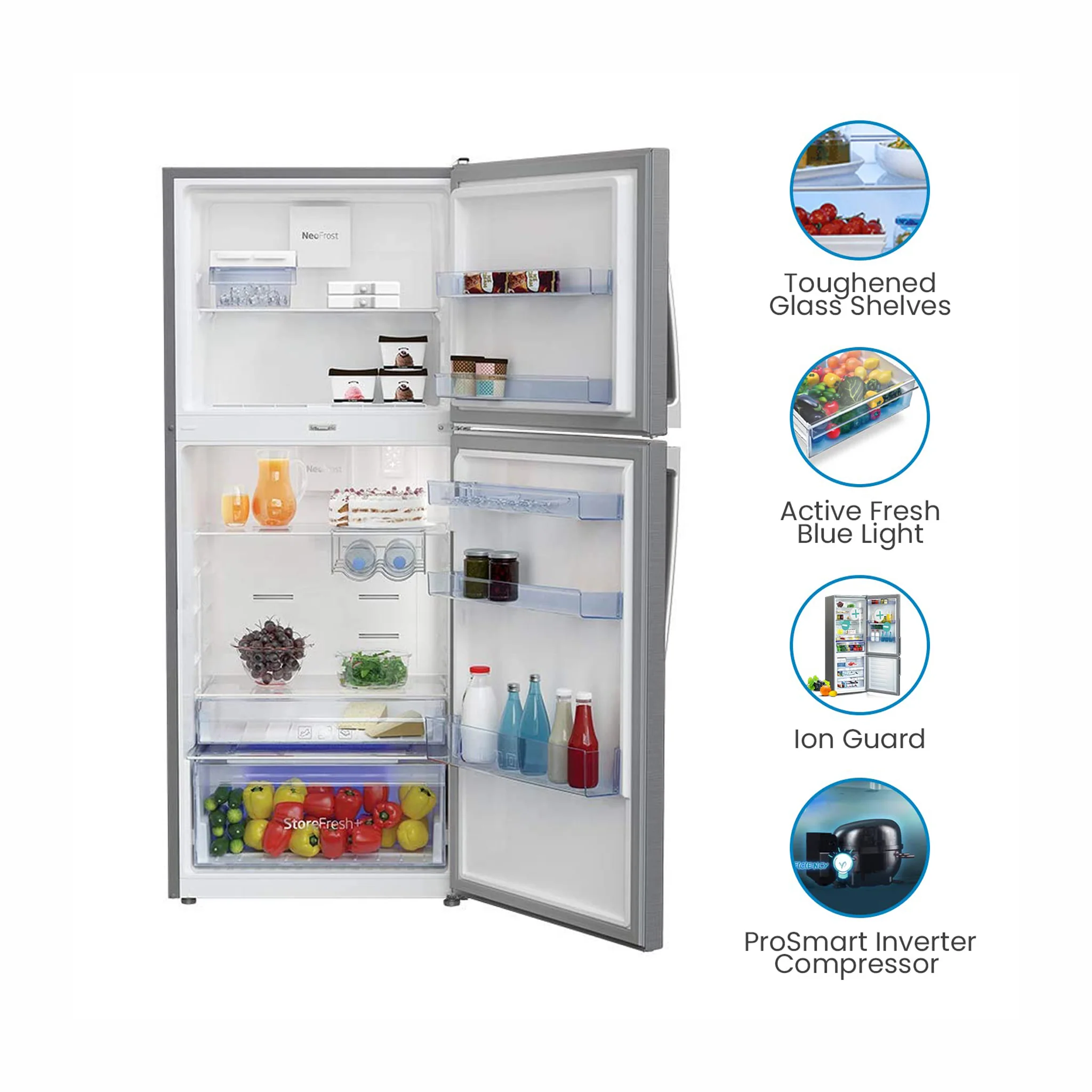 Beko 463L Frost Free Inverter Refrigerator, RFF463IF - Image 4