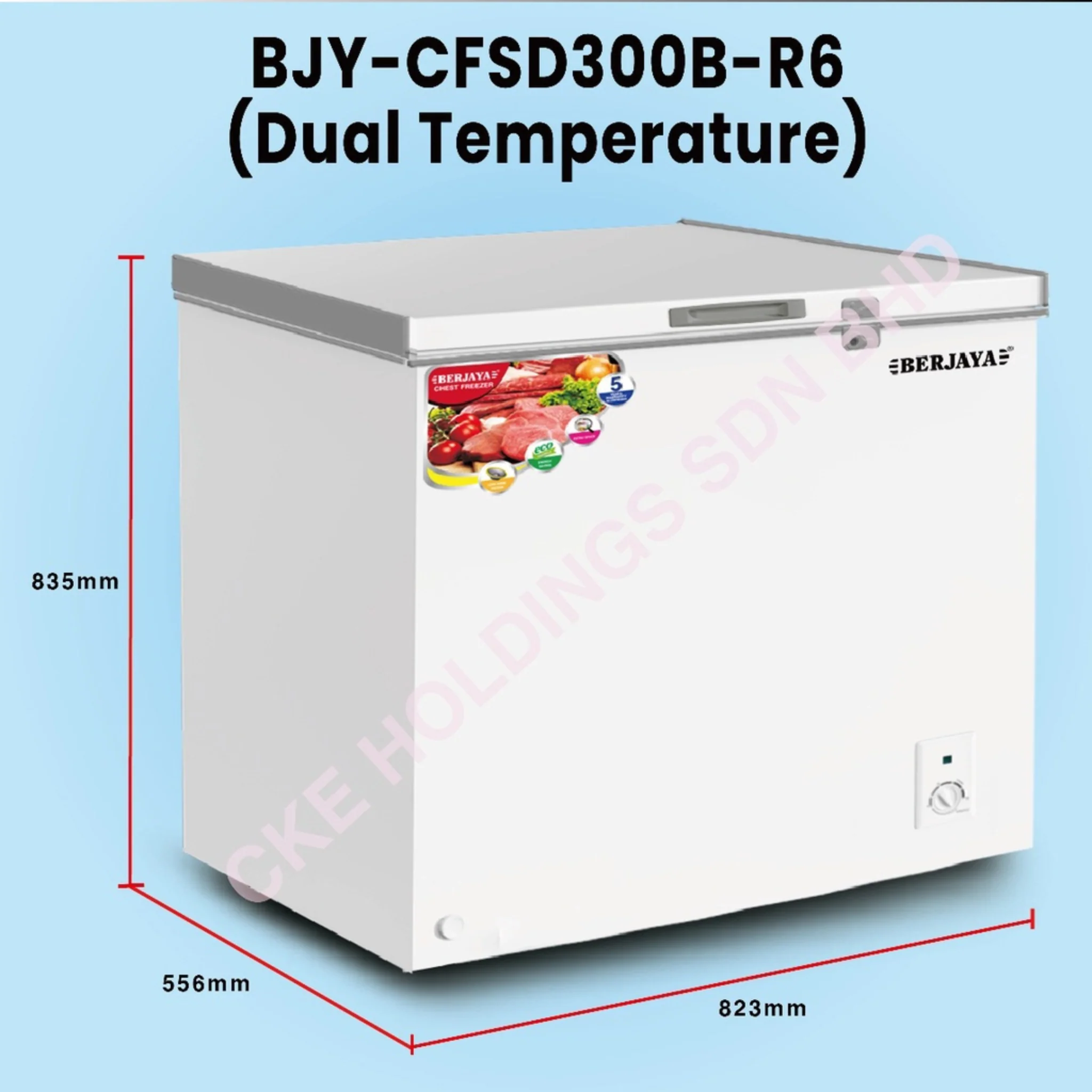 Berjaya 199L Chest Freezer, BJY-CFSD300B-R6 - Image 2