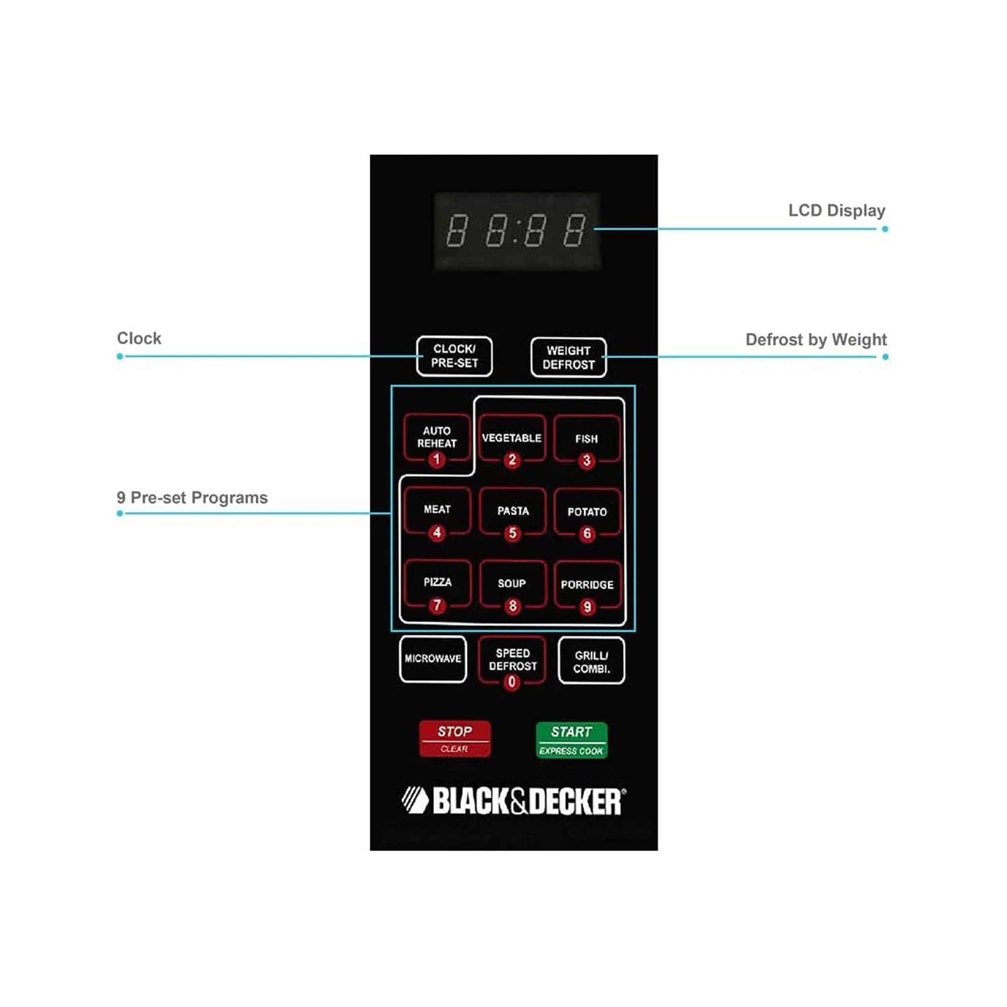 Black + Decker 30L Microwave Oven, MZ3000PG - B5 - Image 5