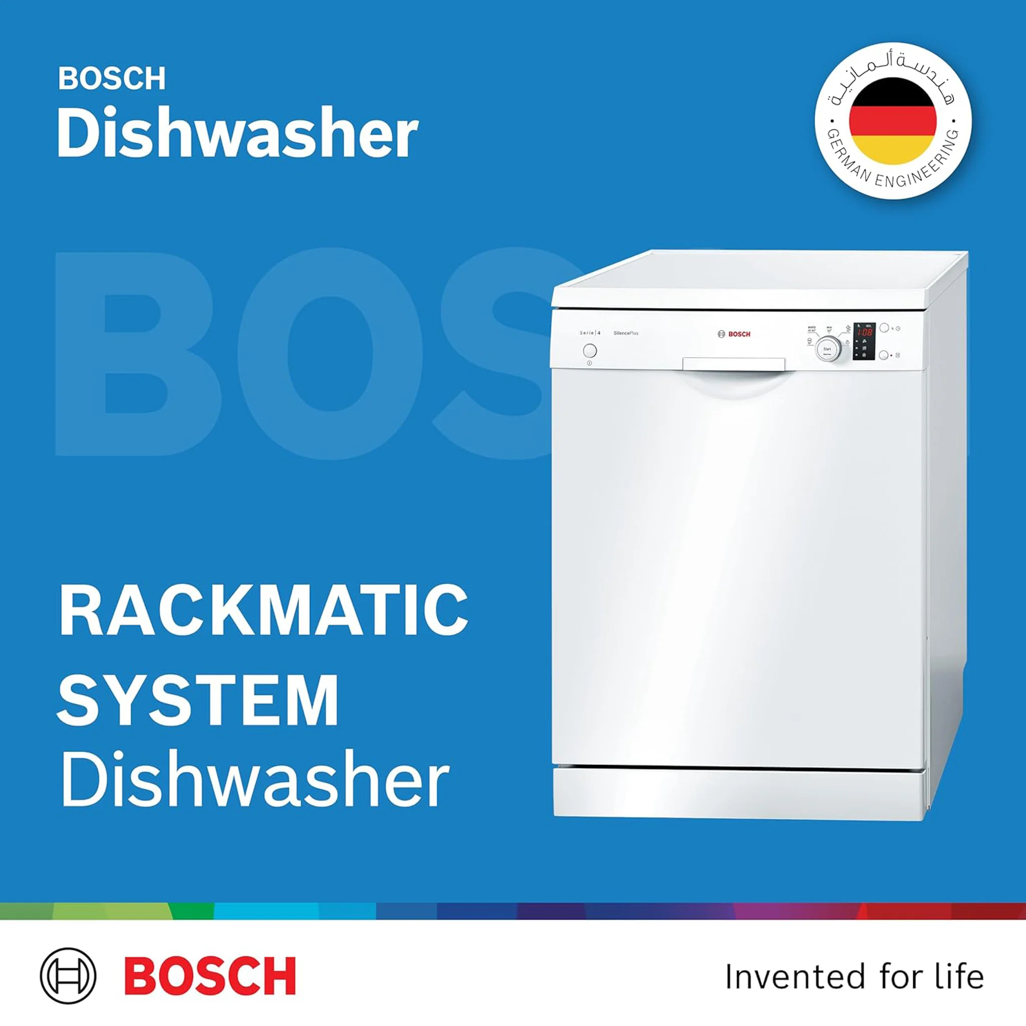Bosch Series 4 12 Place Free Standing Dishwasher, SS50E92GC - Image 3