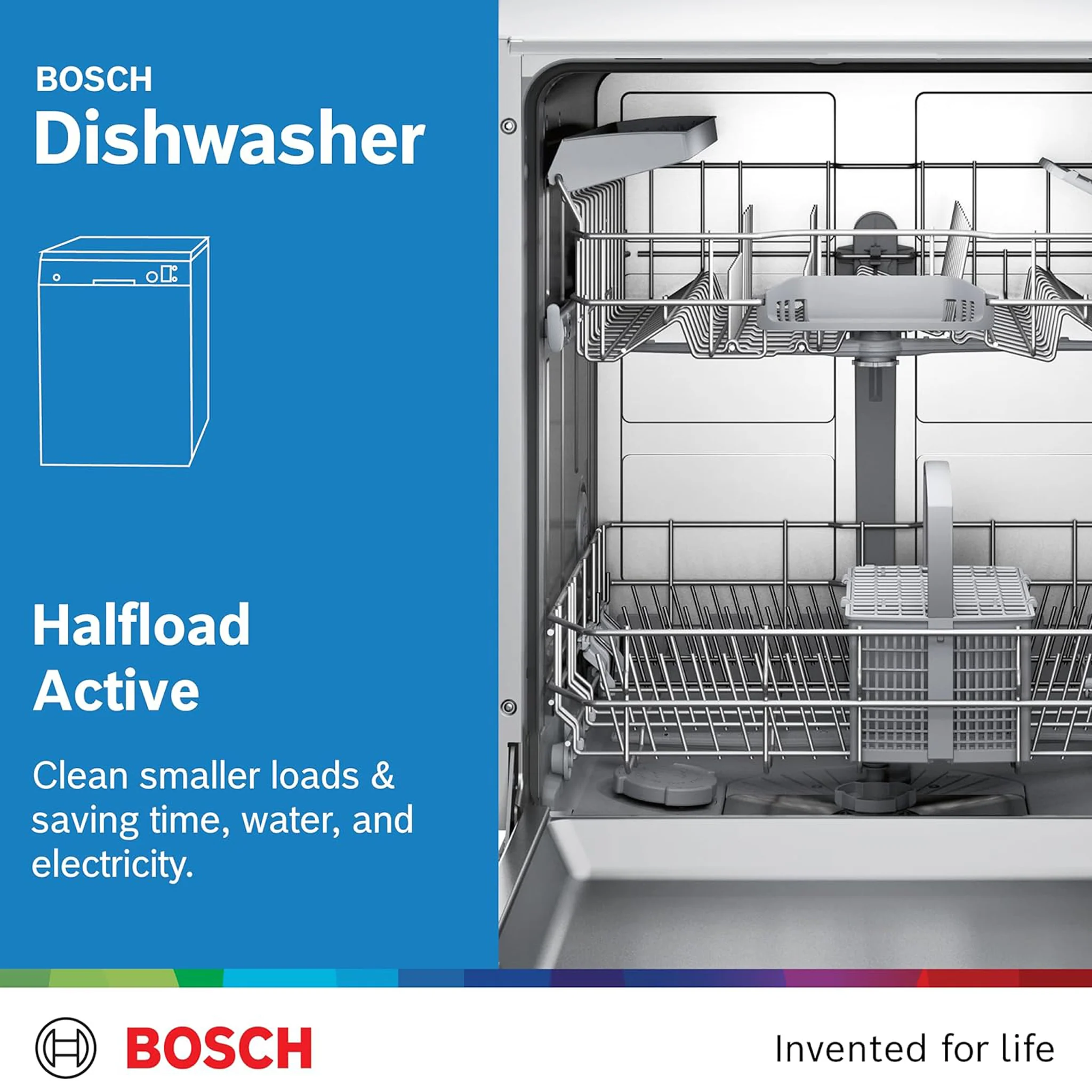 Bosch Series 4 12 Place Free Standing Dishwasher, SS50E92GC - Image 4