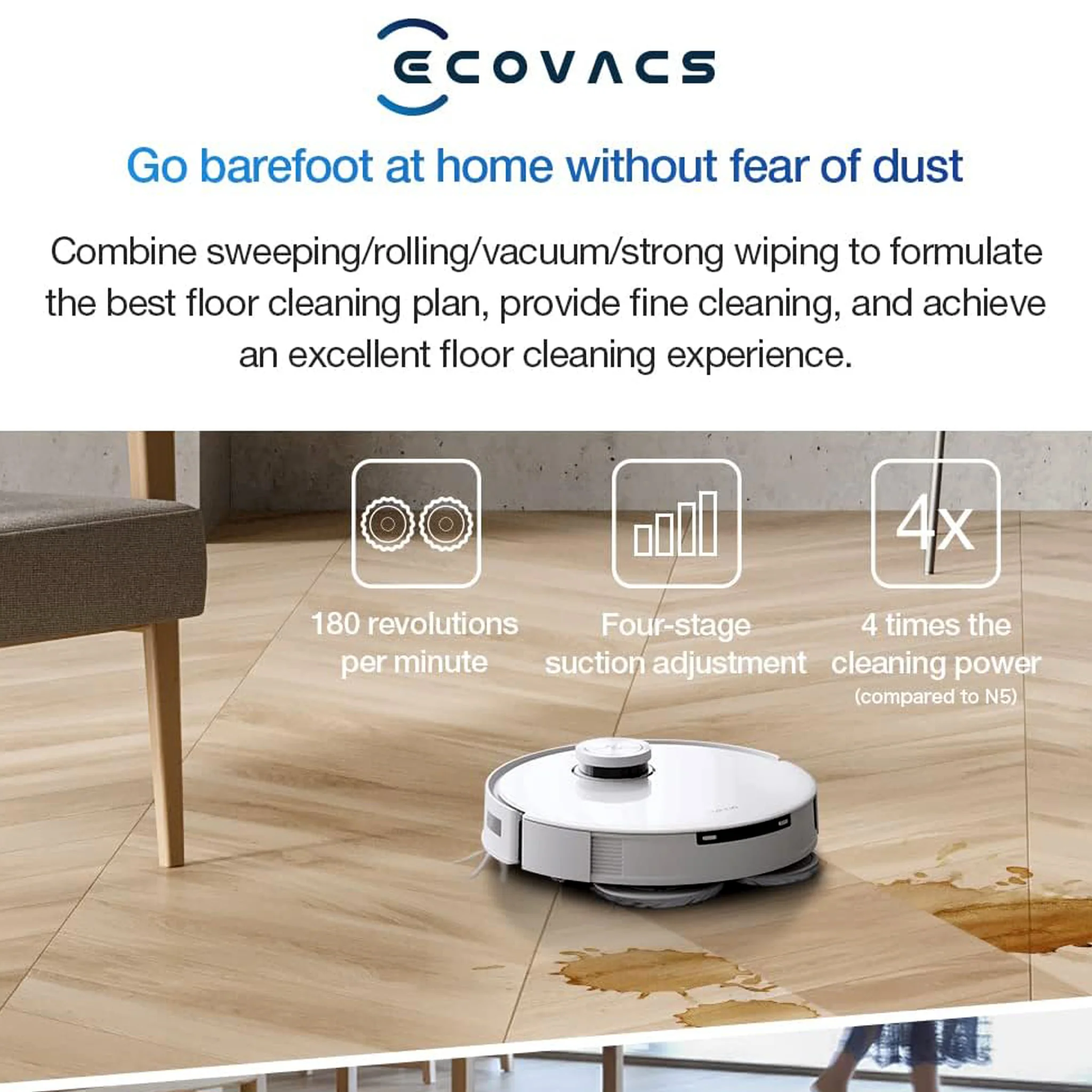 ECOVACS T10 OMNI Robot Vacuum Cleaner, T10 OMNI - Image 5