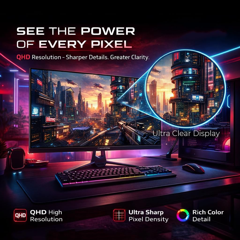 Gameon 27 inch Fast IPS QHD Gaming Monitor - 120Hz, GOES27QHD120IPS - Image 4