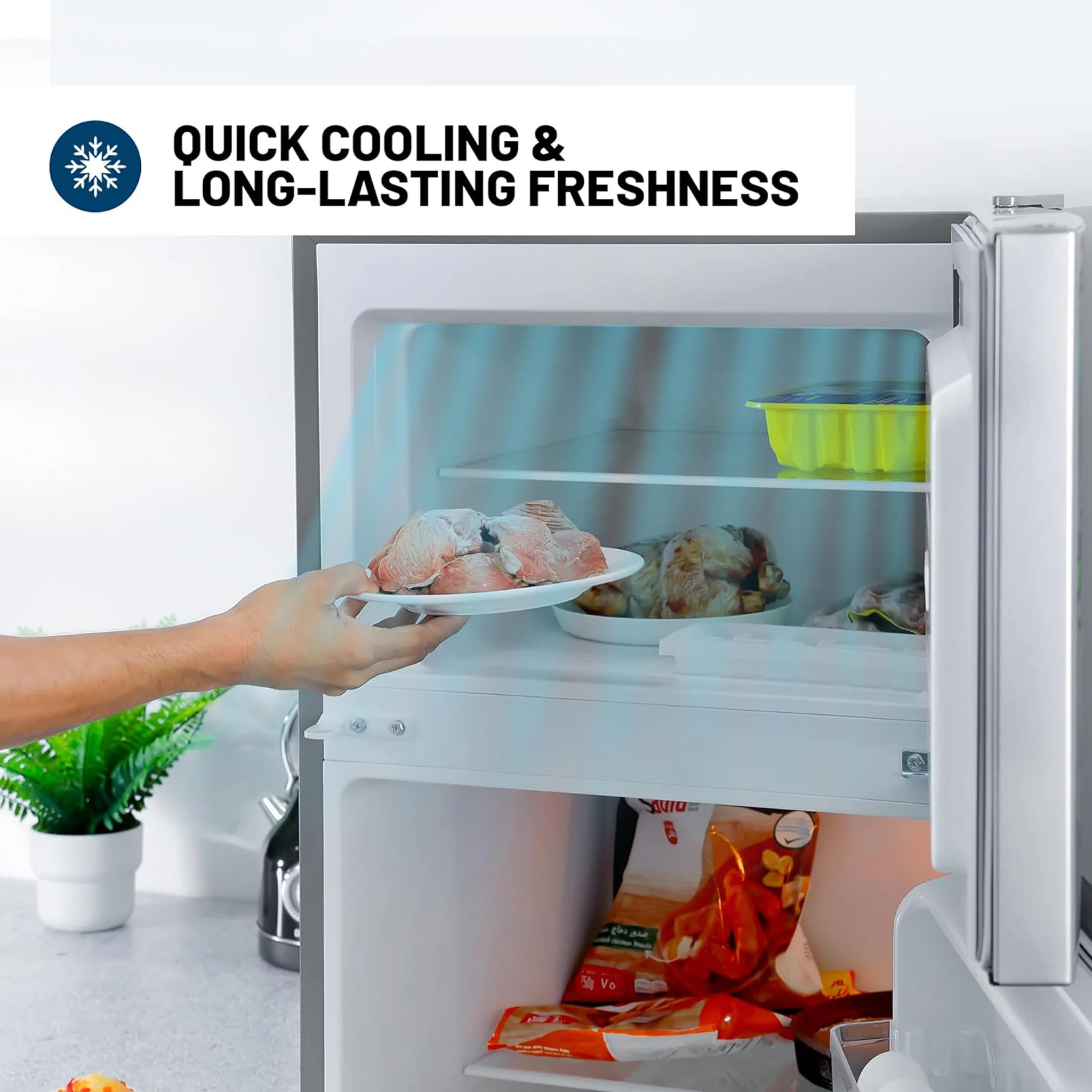 Geepas 240L Top Mount Refrigerator, GRF2400SXE - Image 6