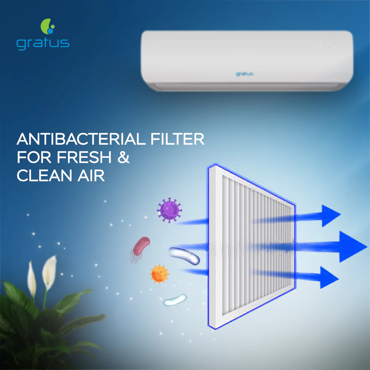 Gratus 1 Ton Split Air Conditioner - Image 3