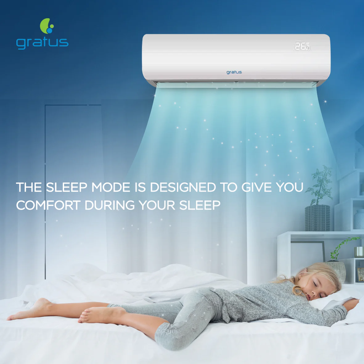 Gratus 1 Ton Split Air Conditioner - Image 5