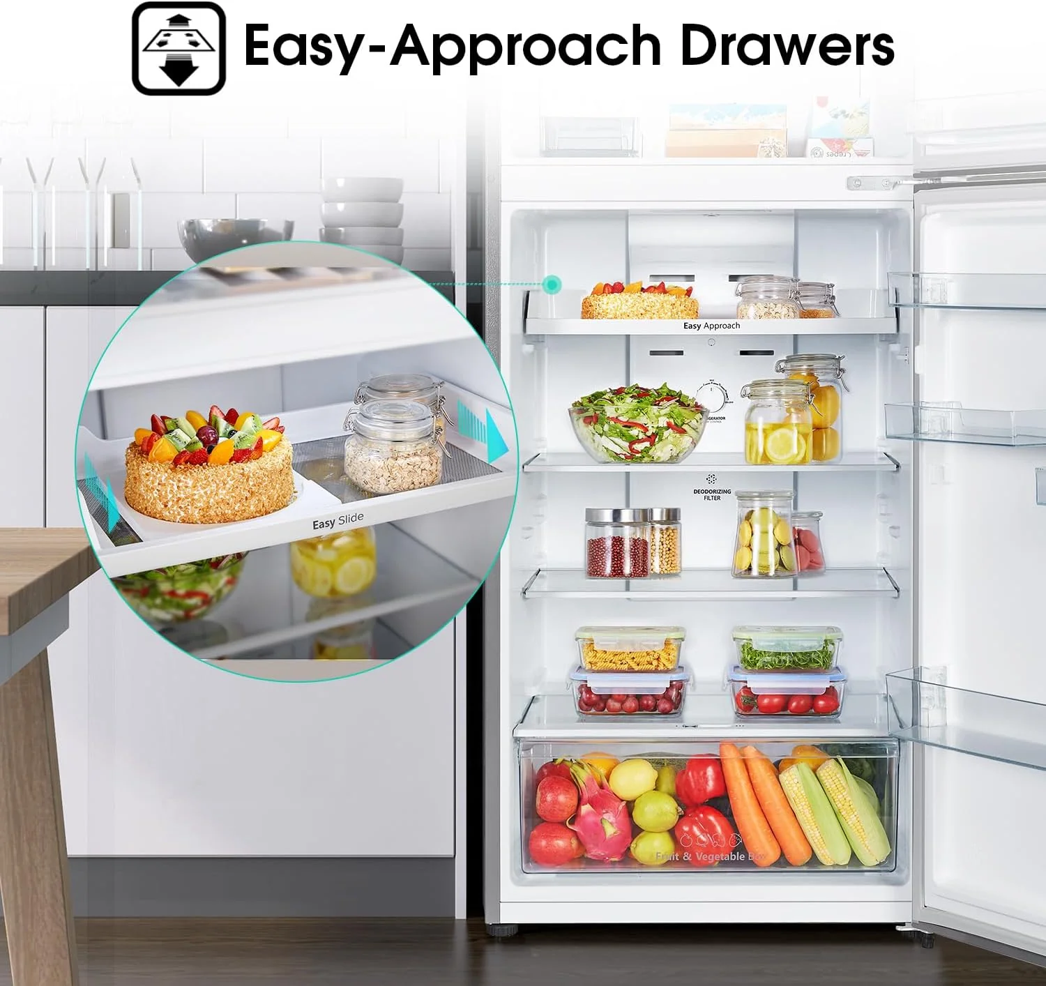 Hisense 488L Top Mount Refrigerator, RT488N4ASU1 - Image 3