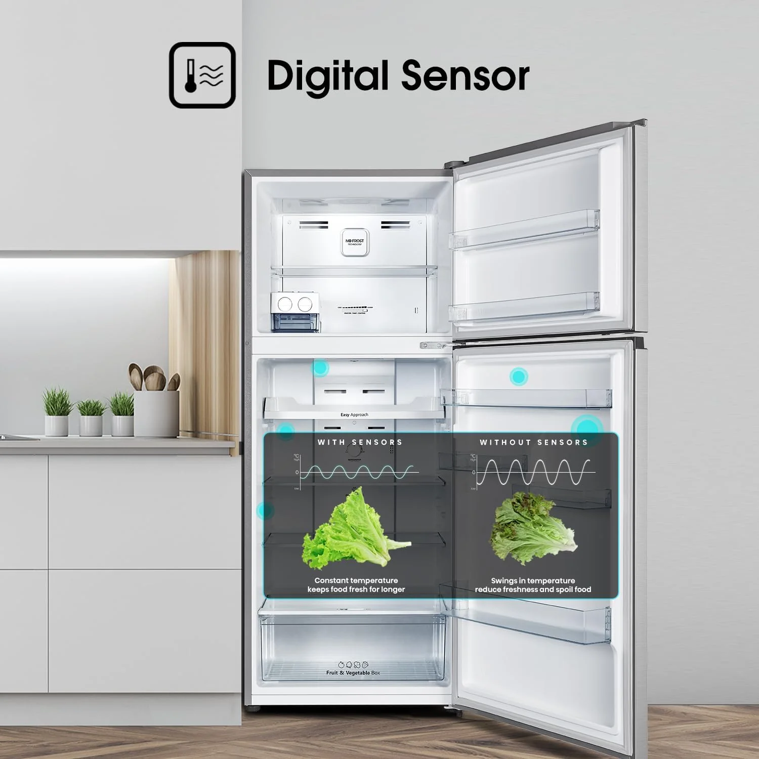 Hisense 488L Top Mount Refrigerator, RT488N4ASU1 - Image 6
