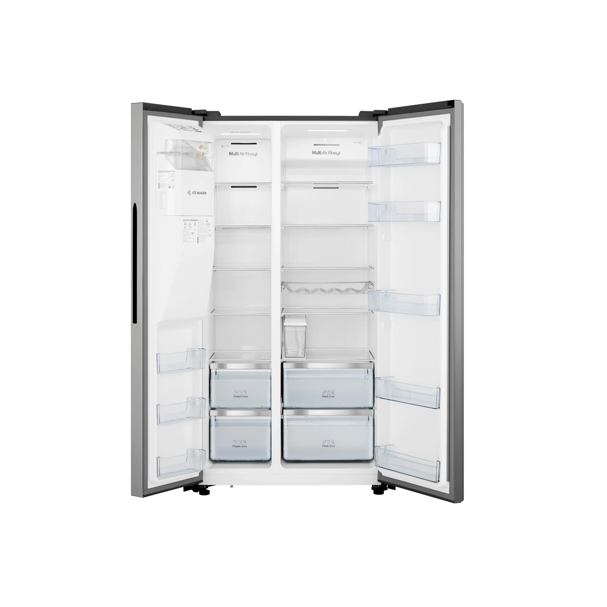 Hisense 696L Side by Side Refrigerator, RS696N4IBGU - Image 2