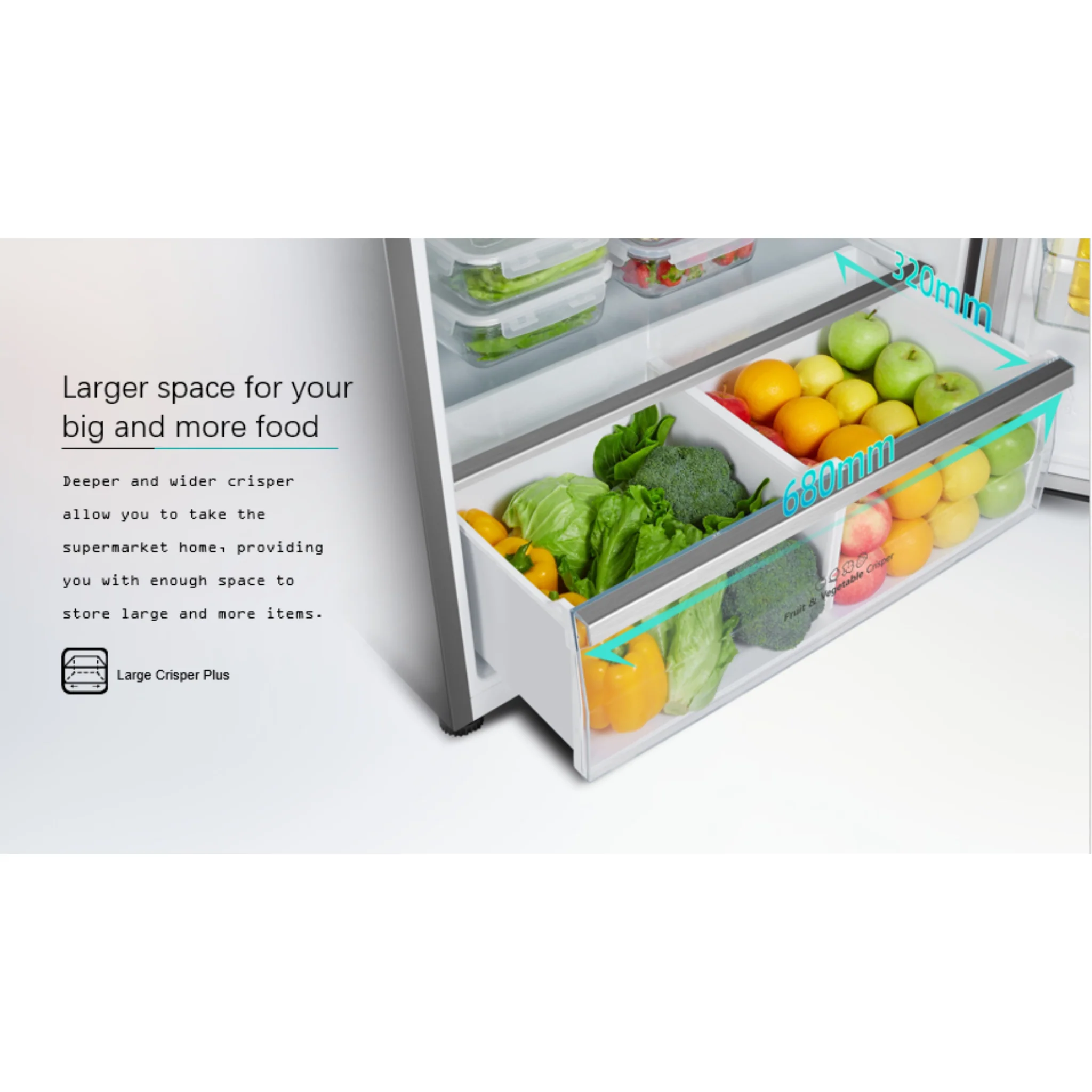Hisense 729L Inverter Compressor Refrigerator, RT729N4WSU - Image 3