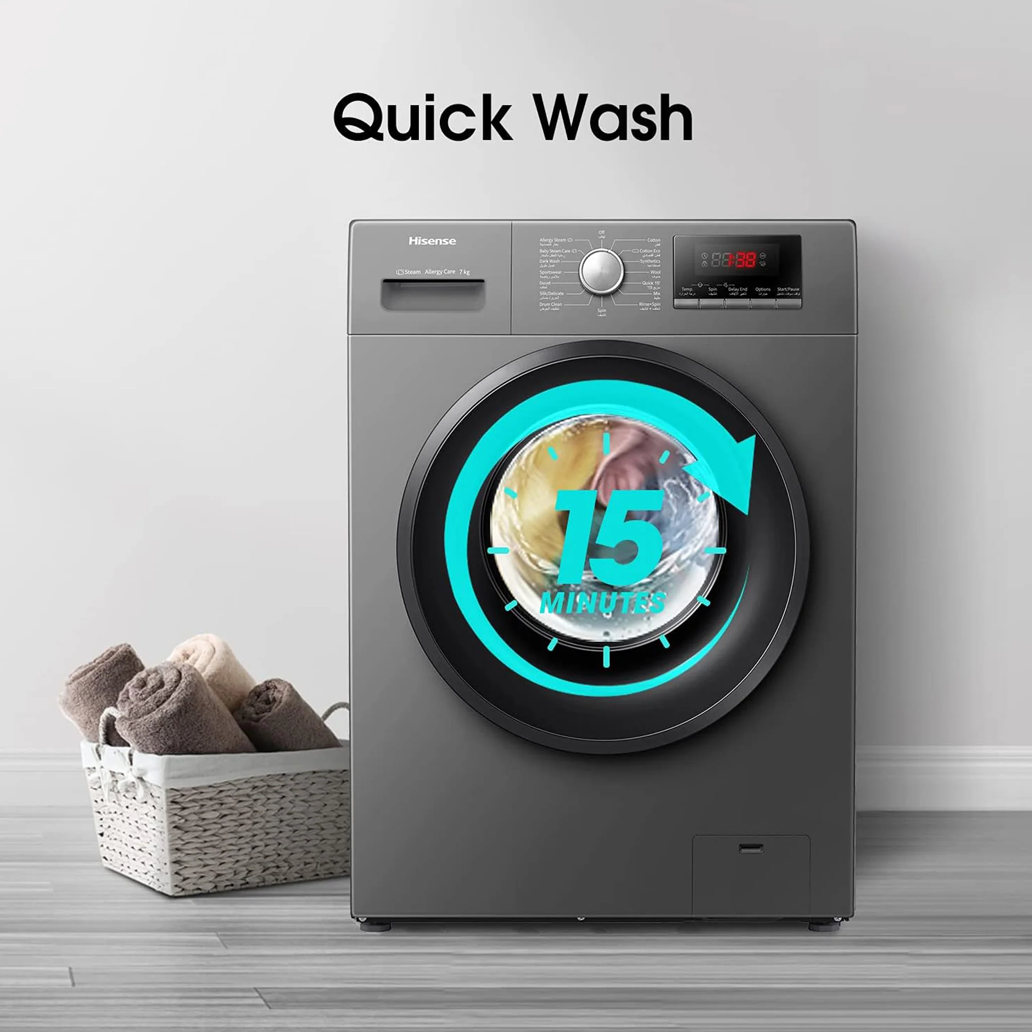 Hisense 9KG Fully Automatic Washing Machine, WFPV9014EVMT - Image 4