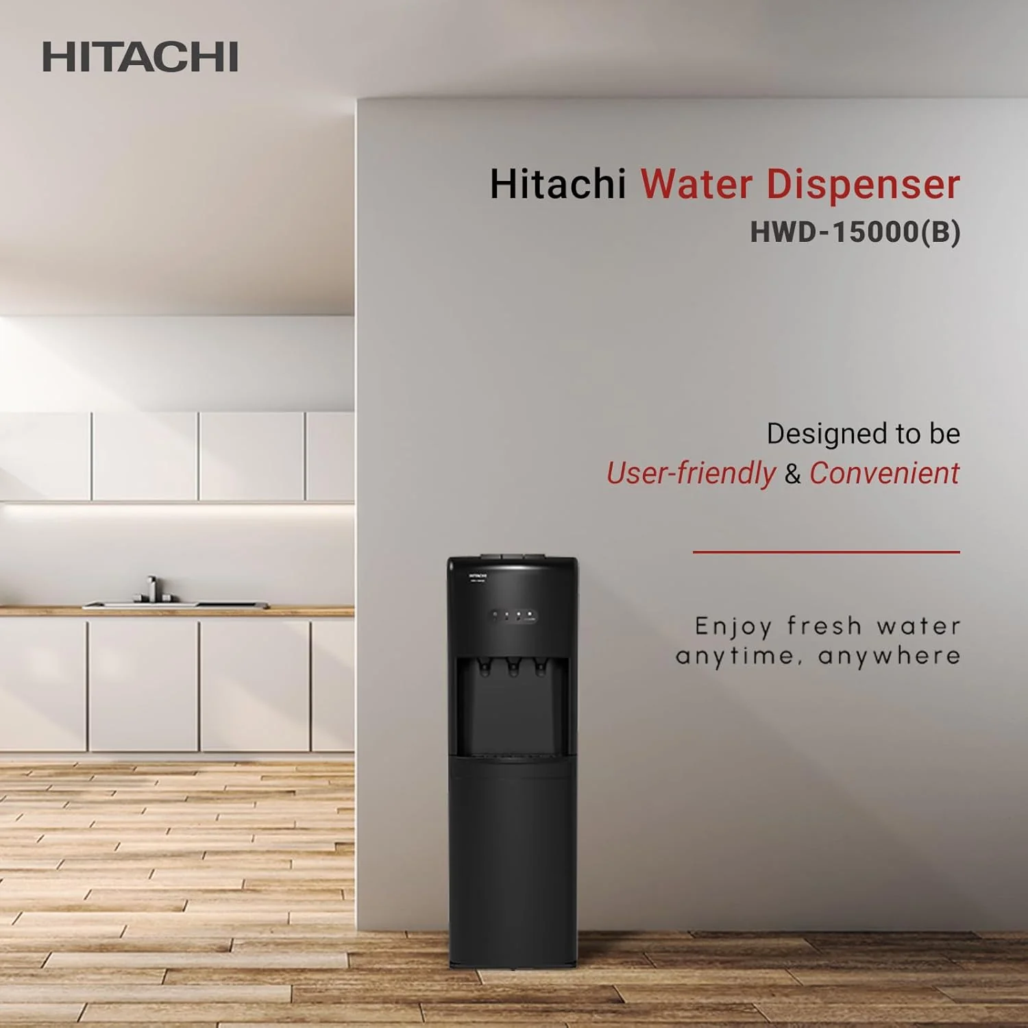Hitachi Top Loading Ambient Temperature water Dispenser, HWD15000B - Image 5