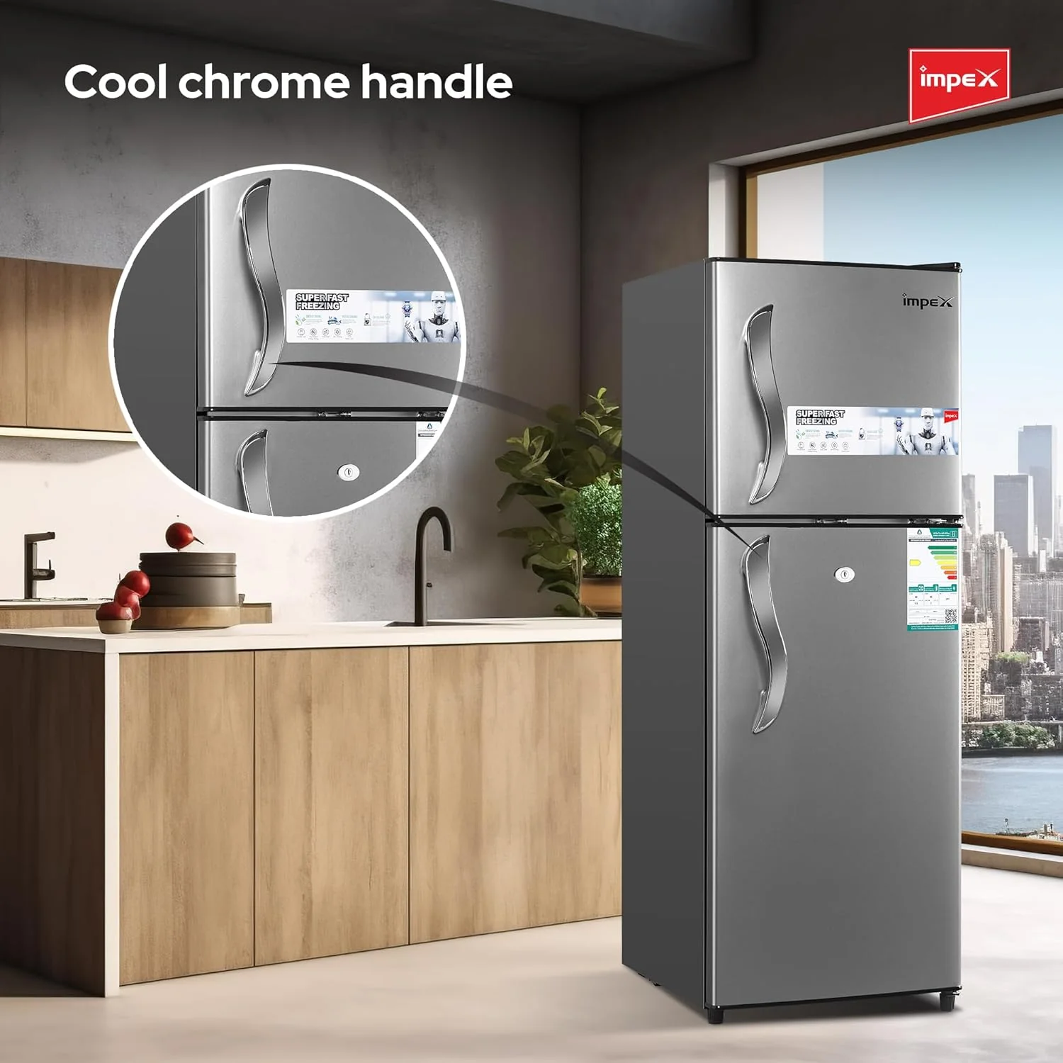 Impex 138L Double Door Refrigerator, IRF 138C - Image 5