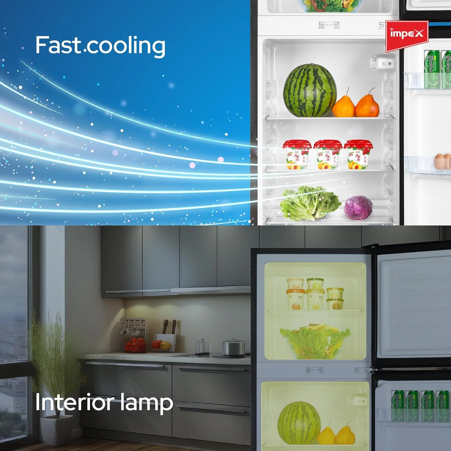 Impex 138L Double Door Refrigerator, IRF 138C - Image 8