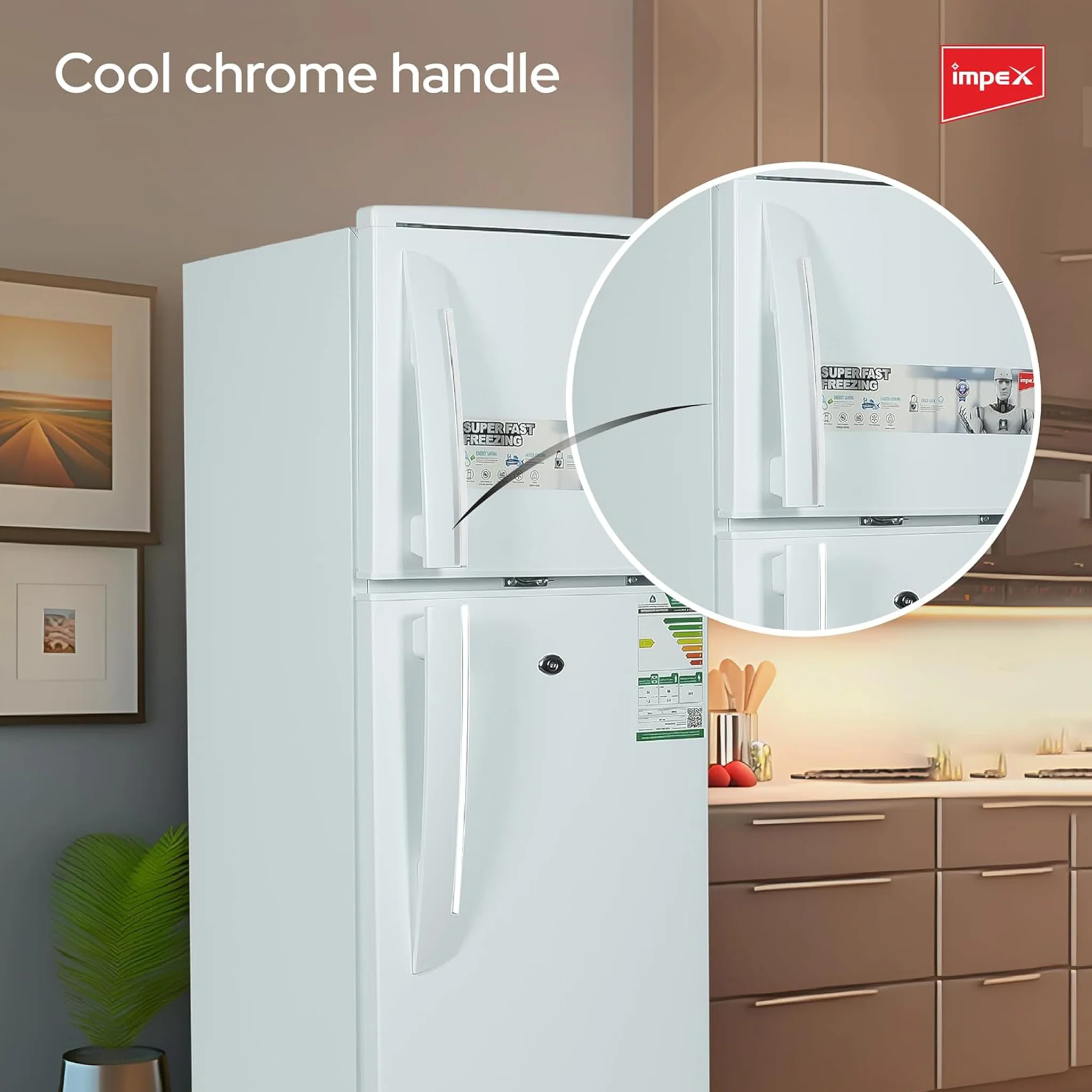Impex 138L Double Door Refrigerator, IRF138 - Image 3