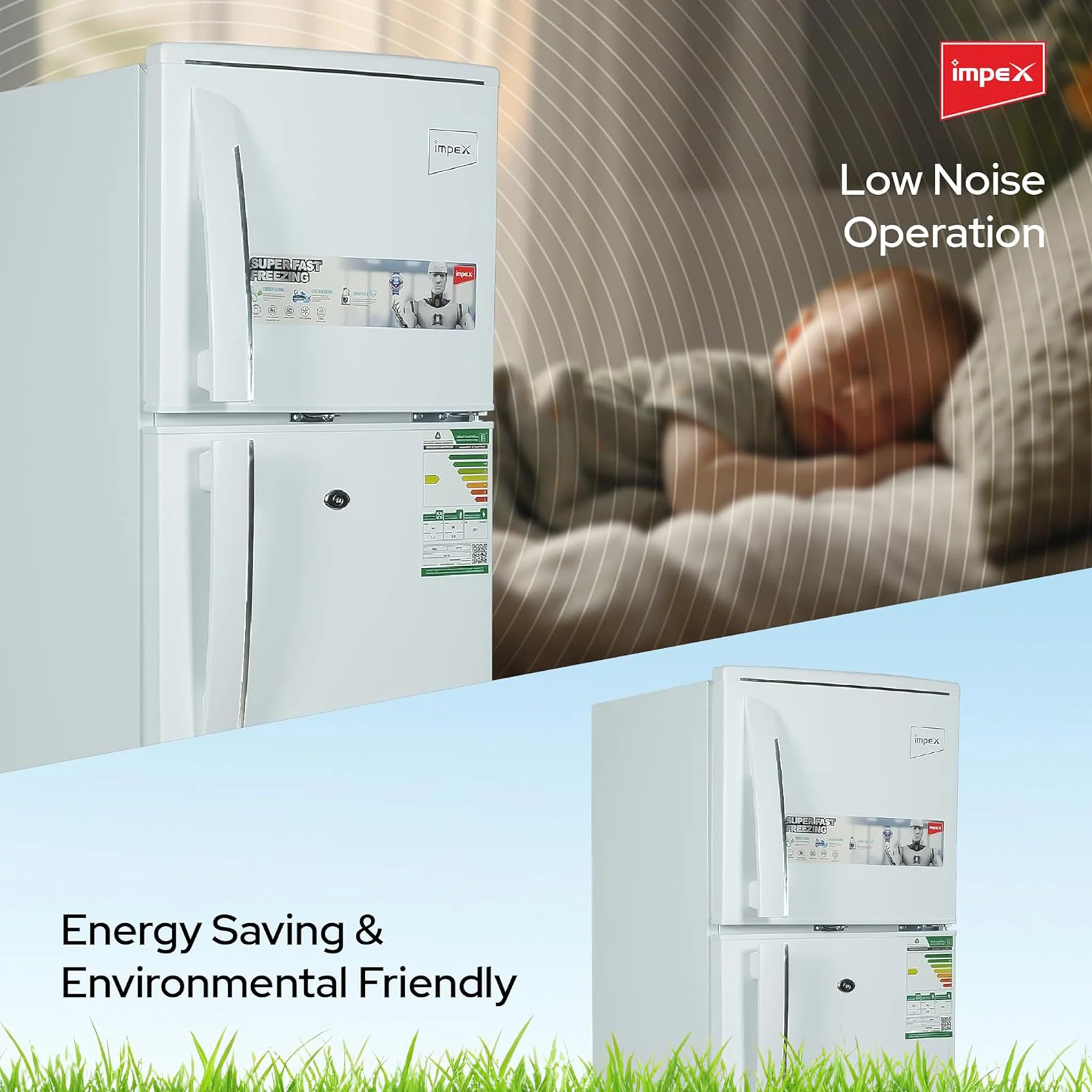 Impex 138L Double Door Refrigerator, IRF138 - Image 5