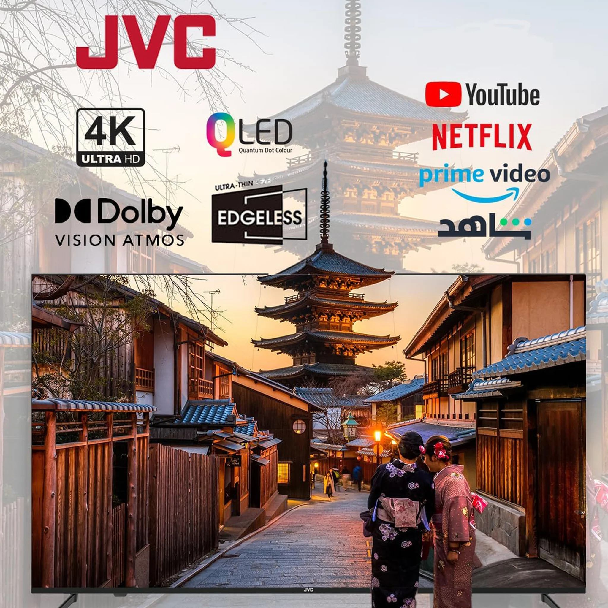 JVC 90 inch Edgeless Smart QLED TV - 4K, LT-90NQ7155 - Image 6