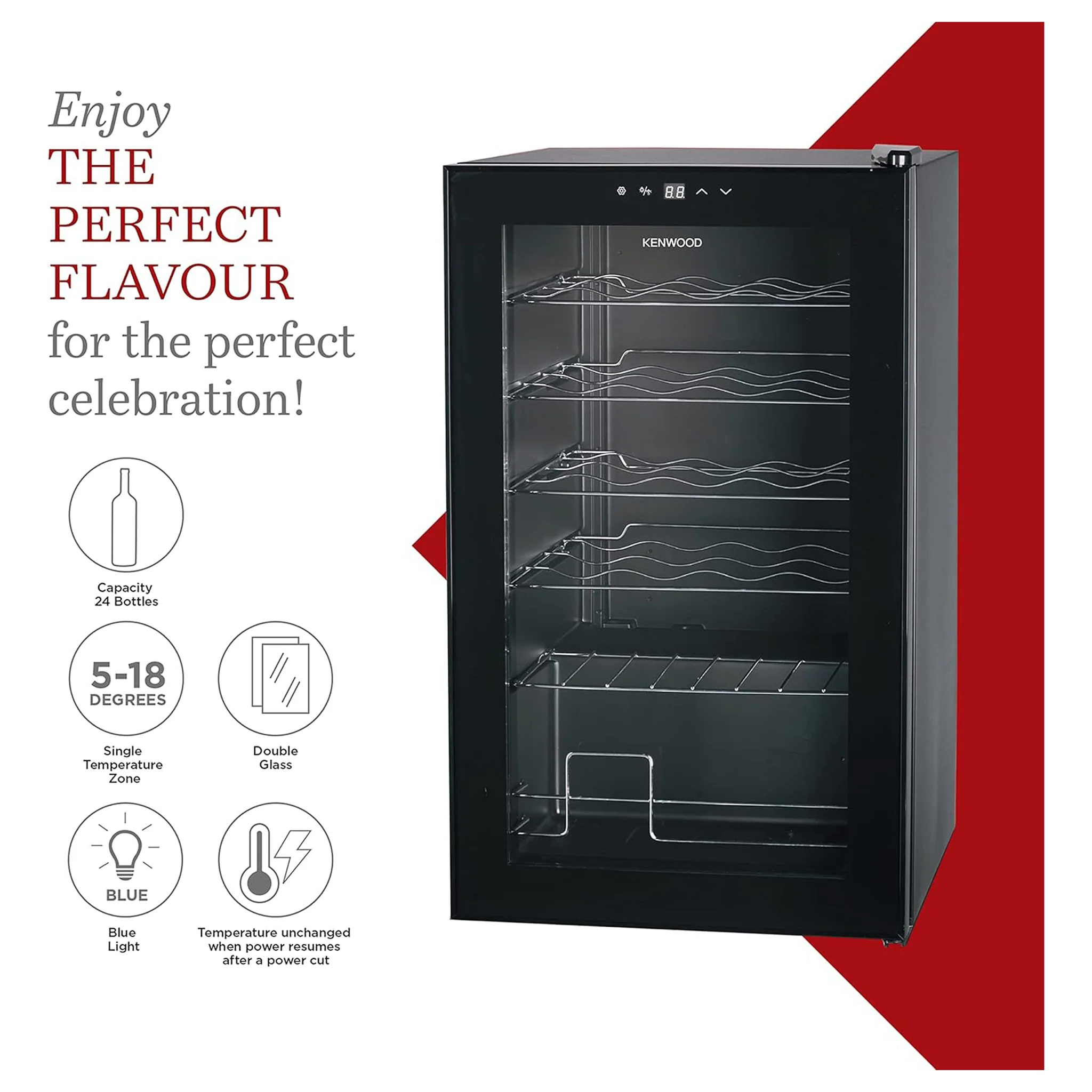 Kenwood 24 Bottles Beverage Cooler, BCM24.000BK - Image 3