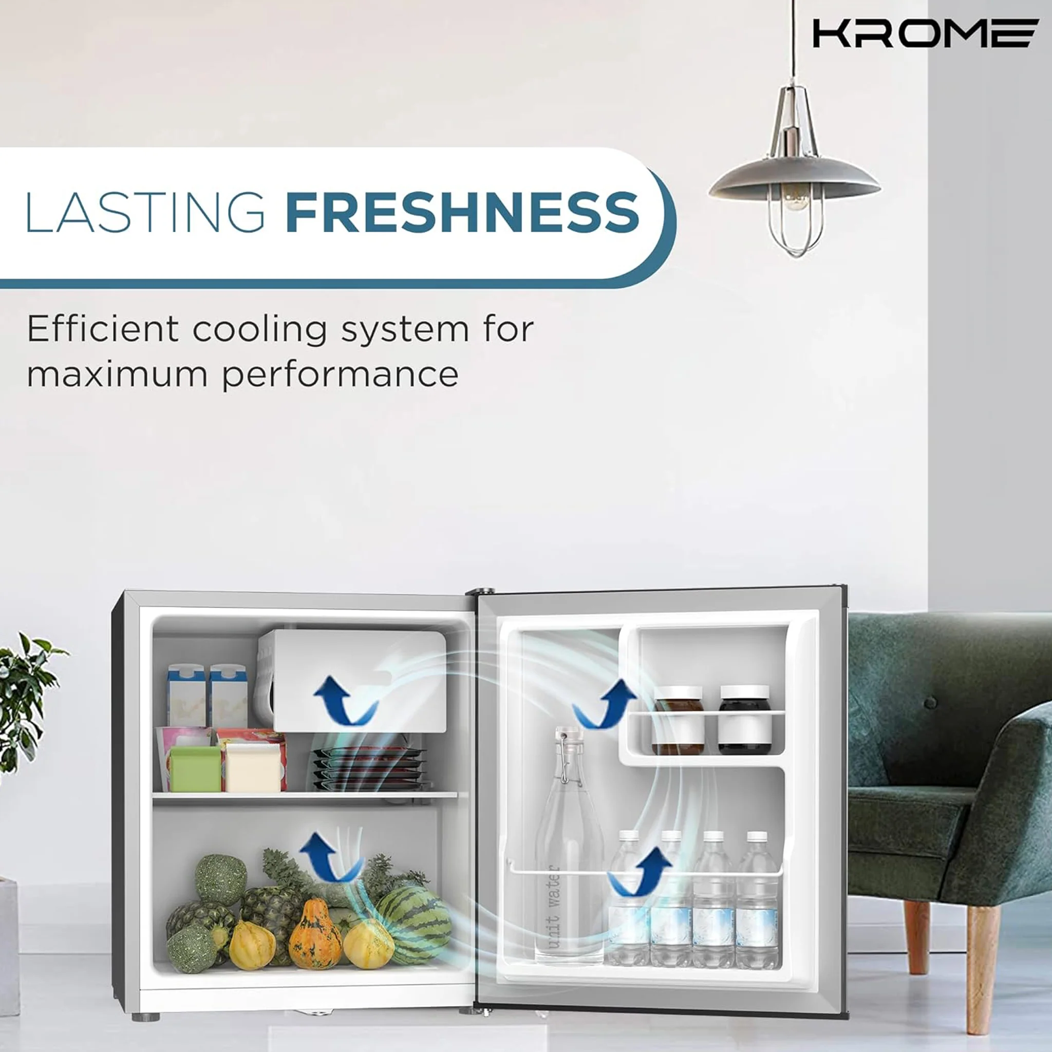 Krome 60L Single Door Refrigerator, KR-RDC 60H - Image 6