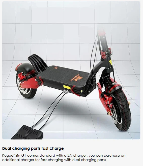 Kugoo Electric Scooter 1000W 60KM Range 60KM Speed, G1 - Image 4
