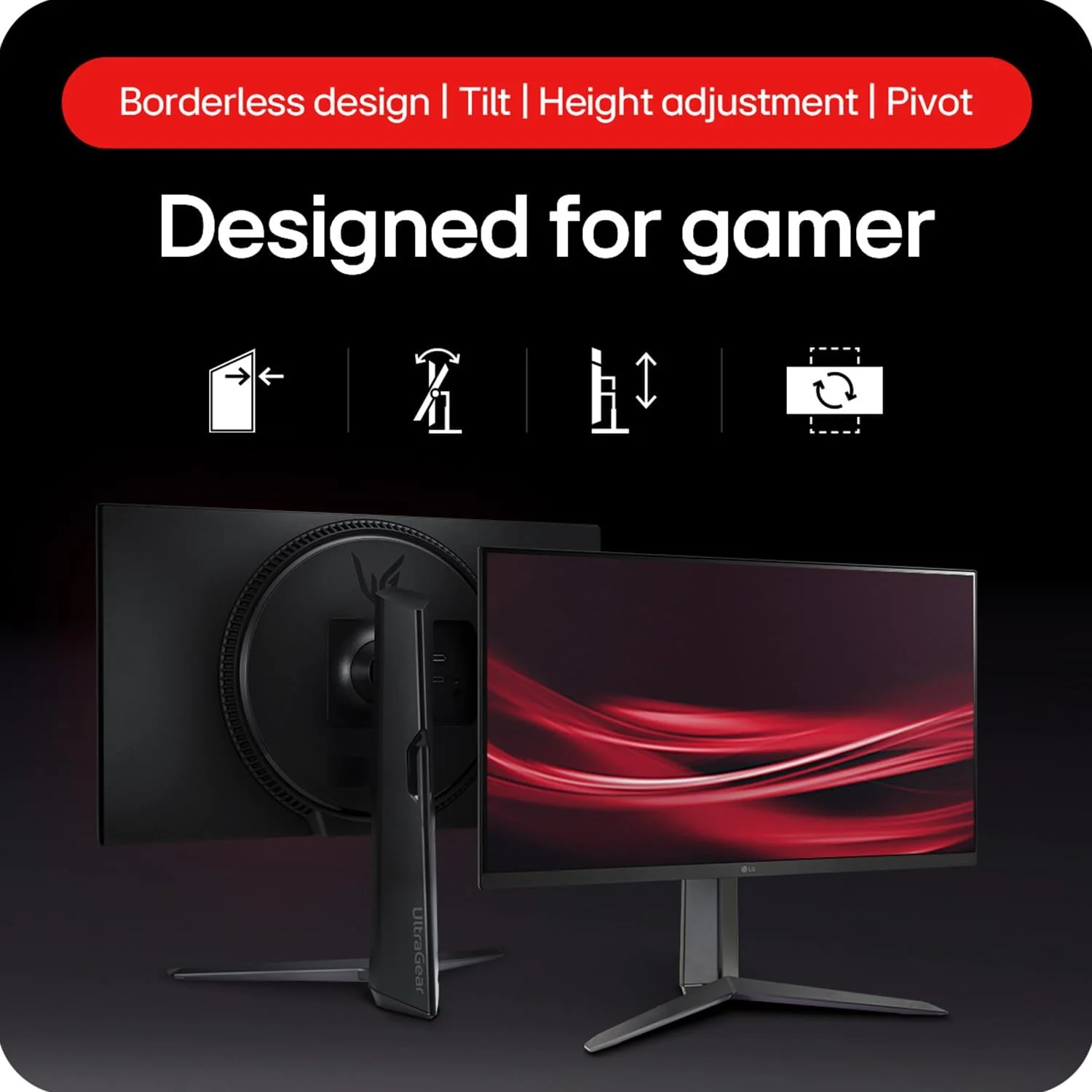 LG 27 inch Ultragear FHD IPS Gaming Monitor - 180Hz, 27GS65F - Image 8