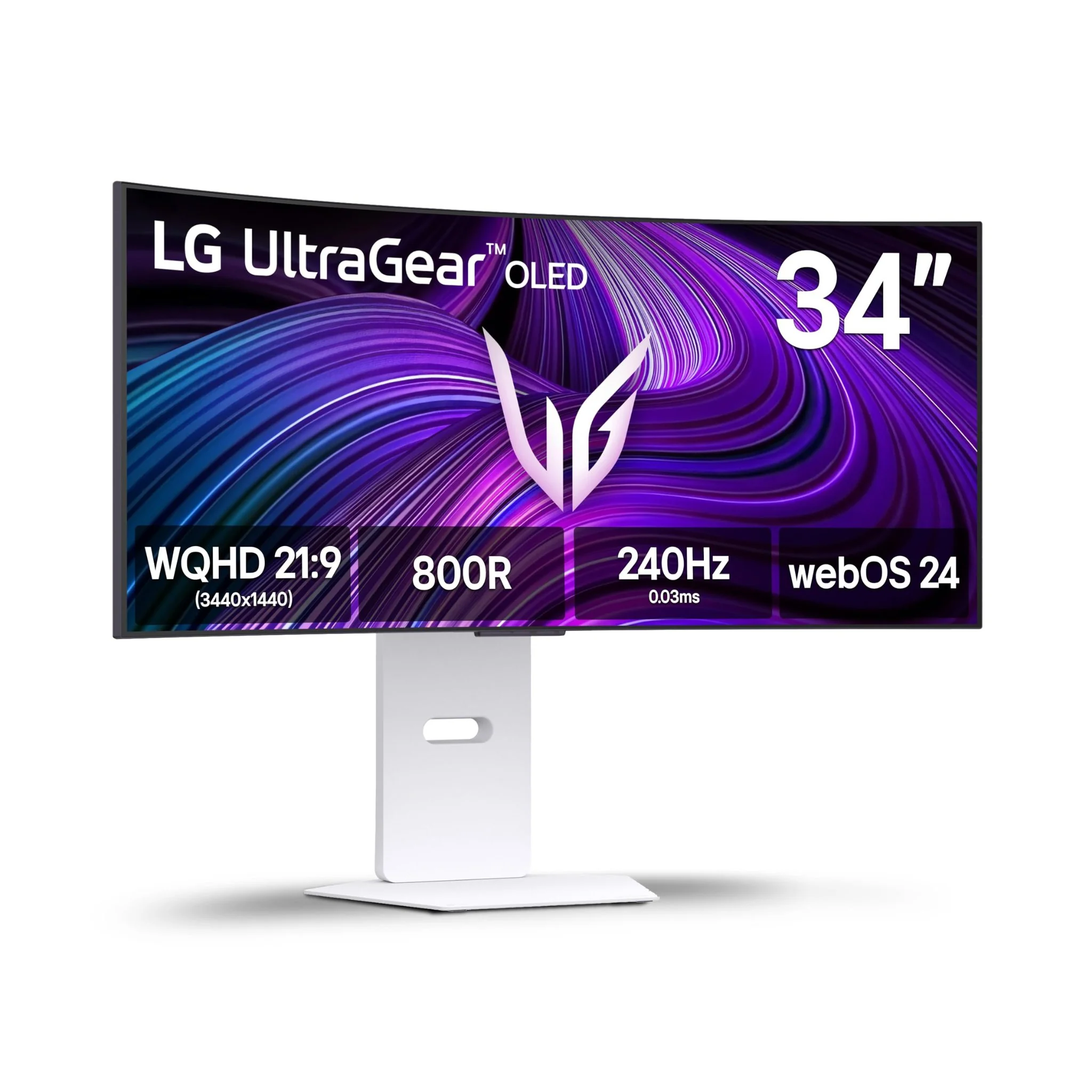 LG UltraGear 34 Inch CURVED OLED GAMING MONITOR, 240HZ 34GX90SA-WB - Image 4