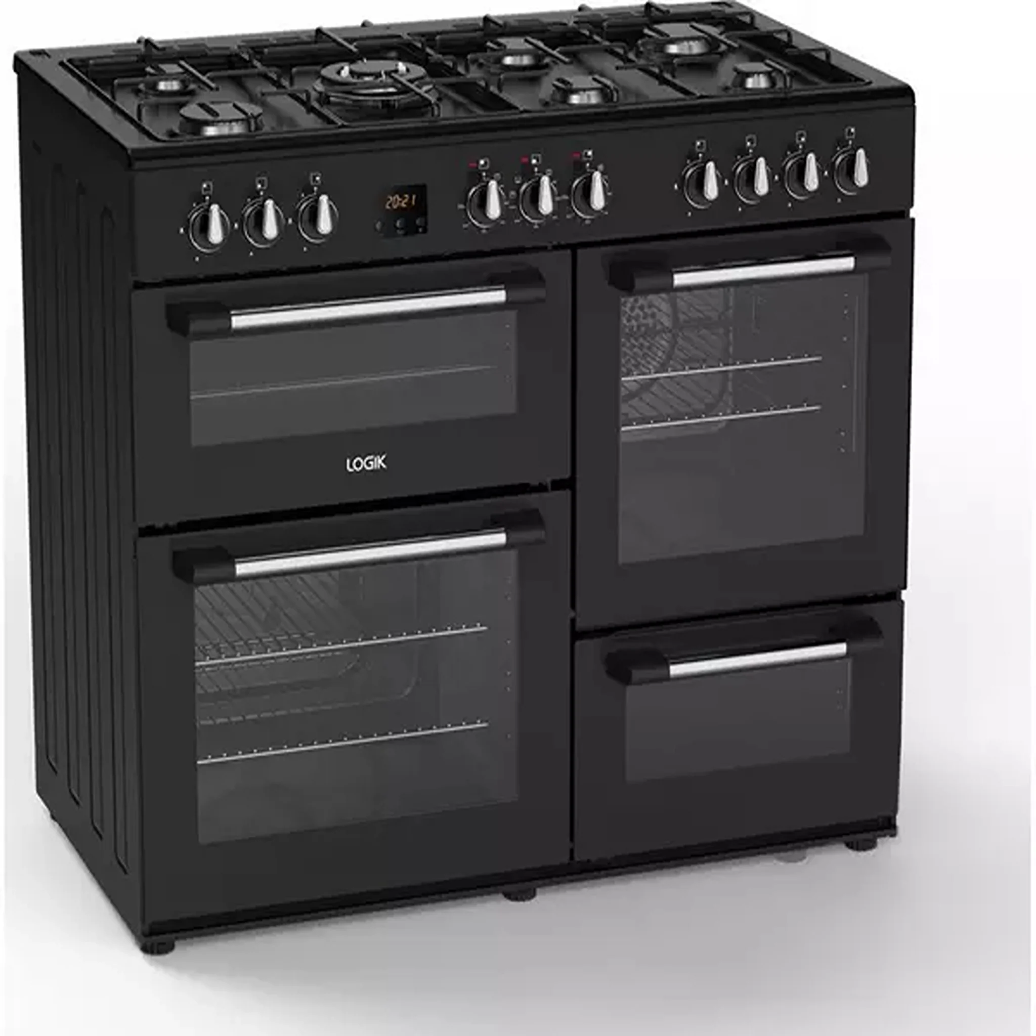 Logik 100X60 7 Burner Dual Fuel Range Cooker, LRC100B21 - Image 2