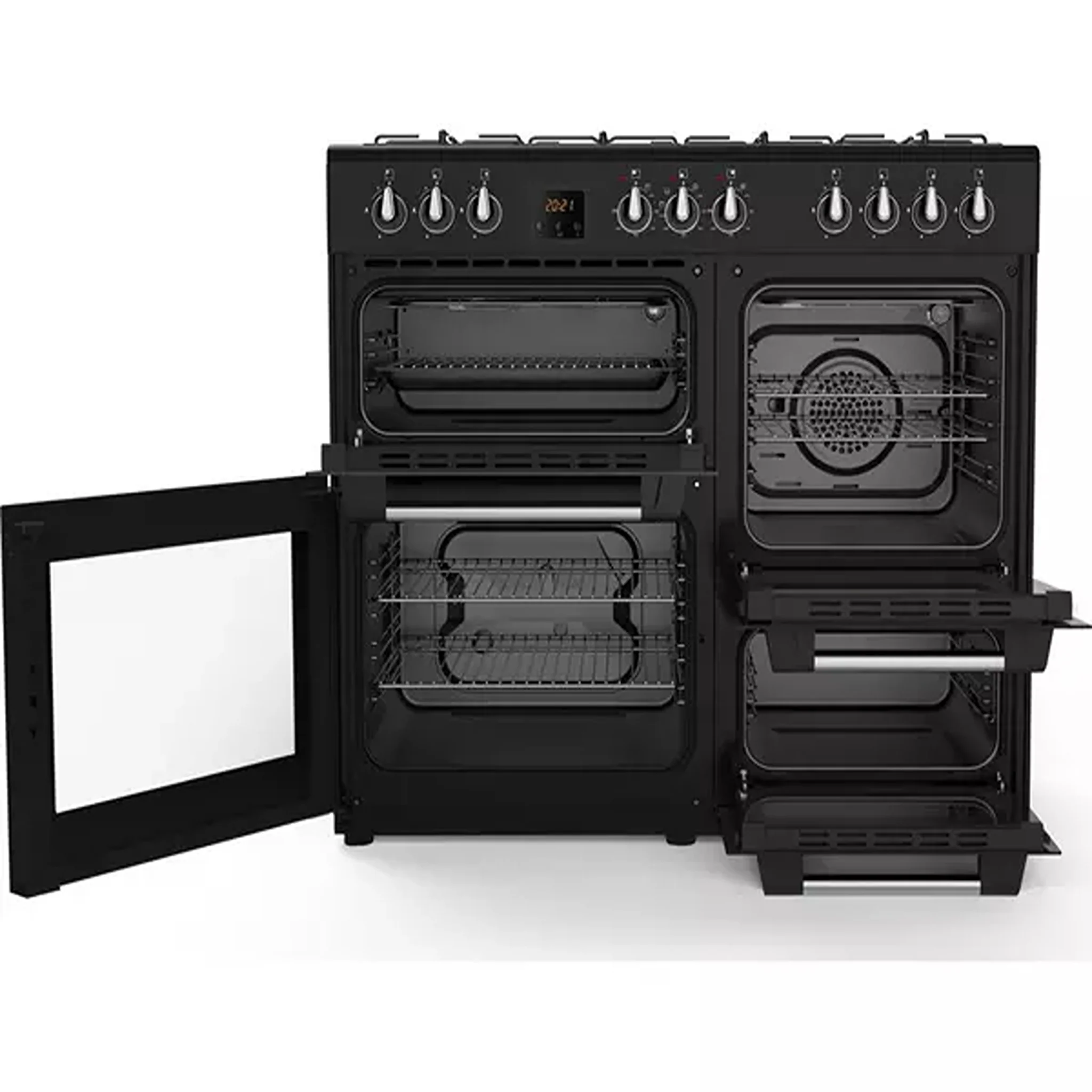 Logik 100X60 7 Burner Dual Fuel Range Cooker, LRC100B21 - Image 3