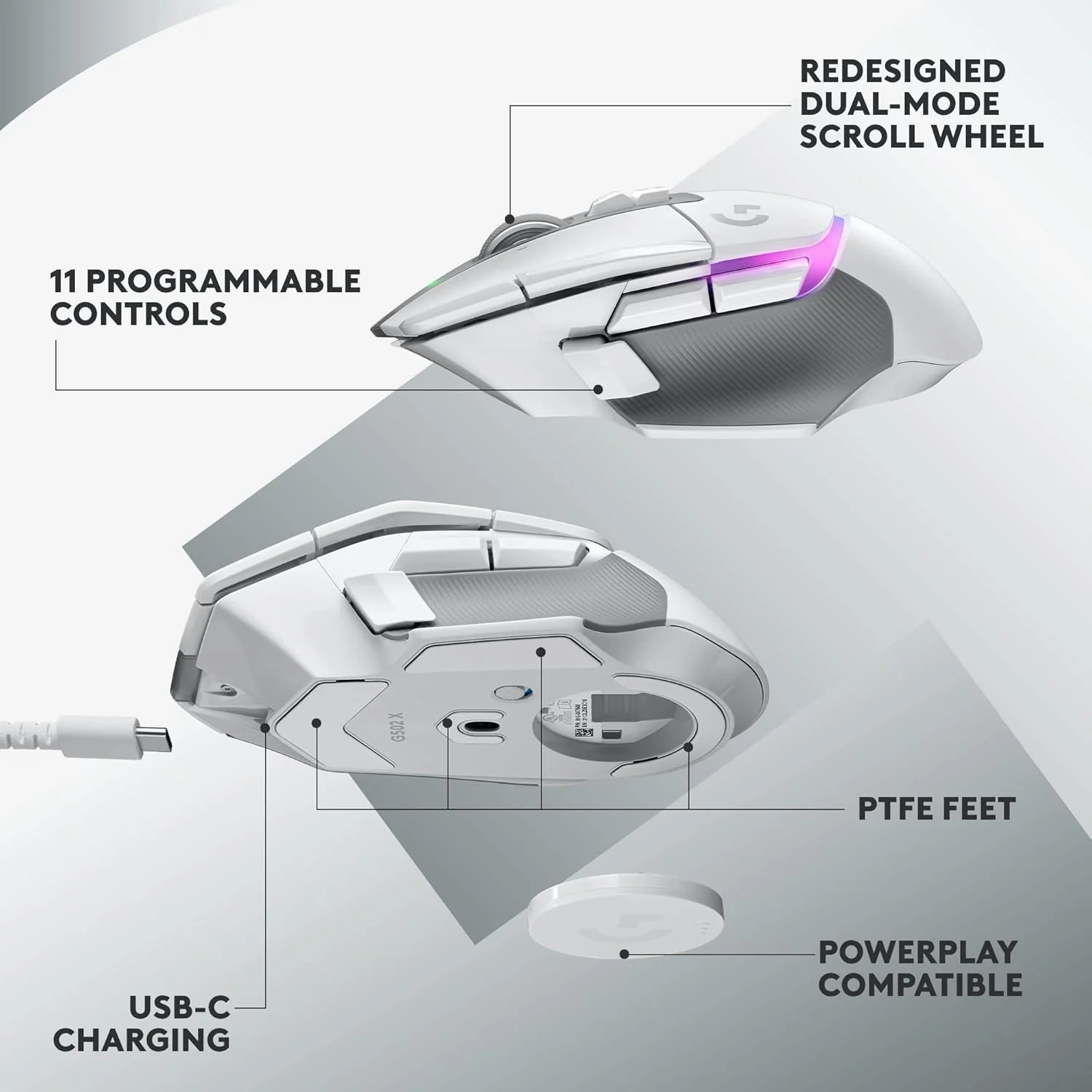 Logitech G502 X Plus Lightspeed Wireless Gaming Mouse - Image 8
