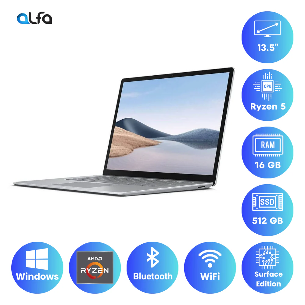 Microsoft Surface Laptop 4 – 13.5 inch Touch-Screen – AMD Ryzen 5  - 16GB RAM - 512GB SSD - Image 3