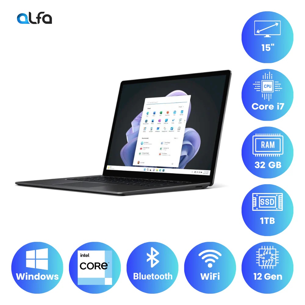 Microsoft Surface Laptop 5 – 15 inch Touch-Screen – Intel Core i7 - 32GB RAM - 512GB SSD - Image 3