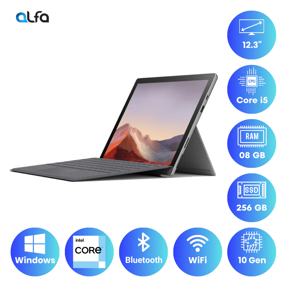 Microsoft Surface Pro 7 – 12.3 inch Touch-Screen – Intel Core i5- 8GB RAM - 256GB SSD - Image 3