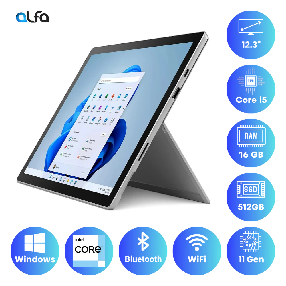 Microsoft Surface Pro 7+ – 12.3" – Intel Core i5 - 16GB RAM - 512GB SSD - Image 2