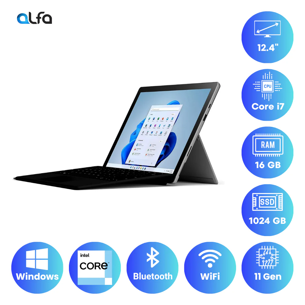 Microsoft Surface Pro 7+ – 12.3" – Intel Core i7 - 16GB RAM - 1TB SSD - Image 2